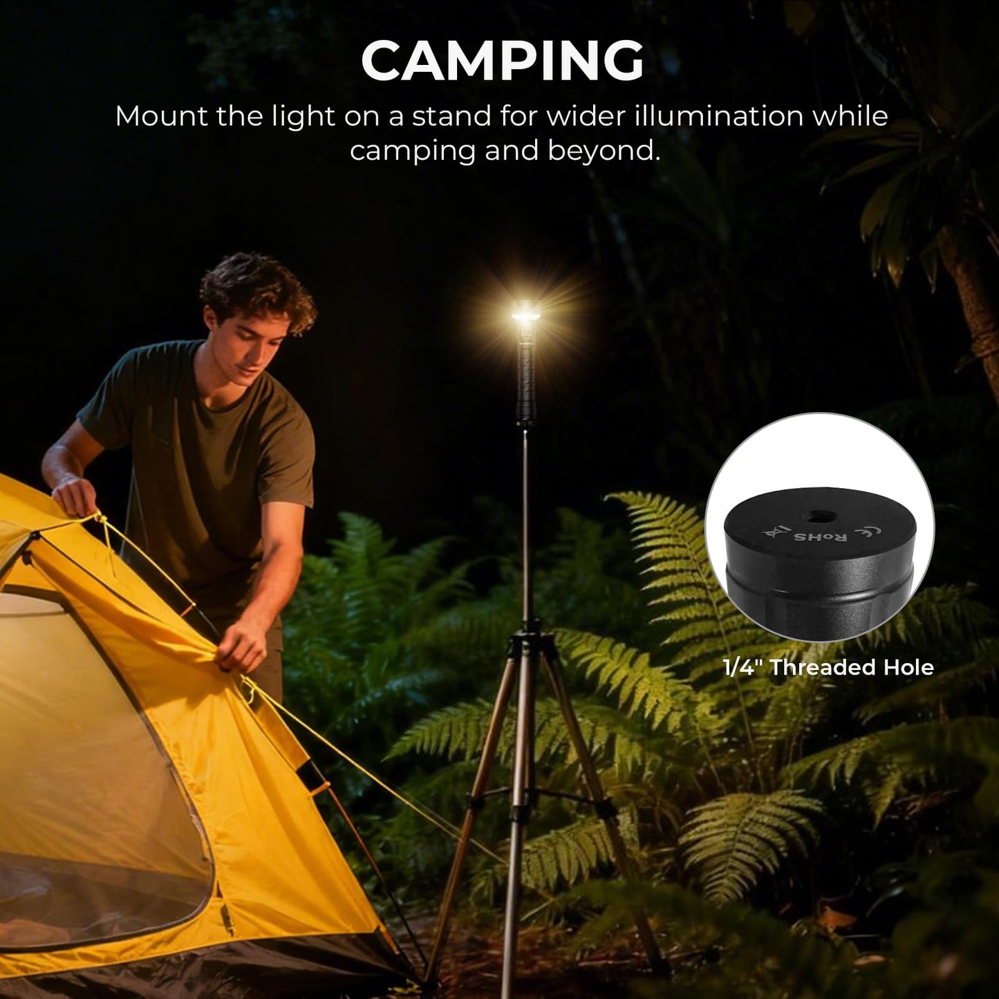 Wurkkos TS27 Rechargeable High Lumen Flashlights, 3200LM 2772Feet Long Throw Super Bright Flashlight,Bidirectional Lighting 300-hour Ultra-Long Flashlights, (with Threaded Interface)