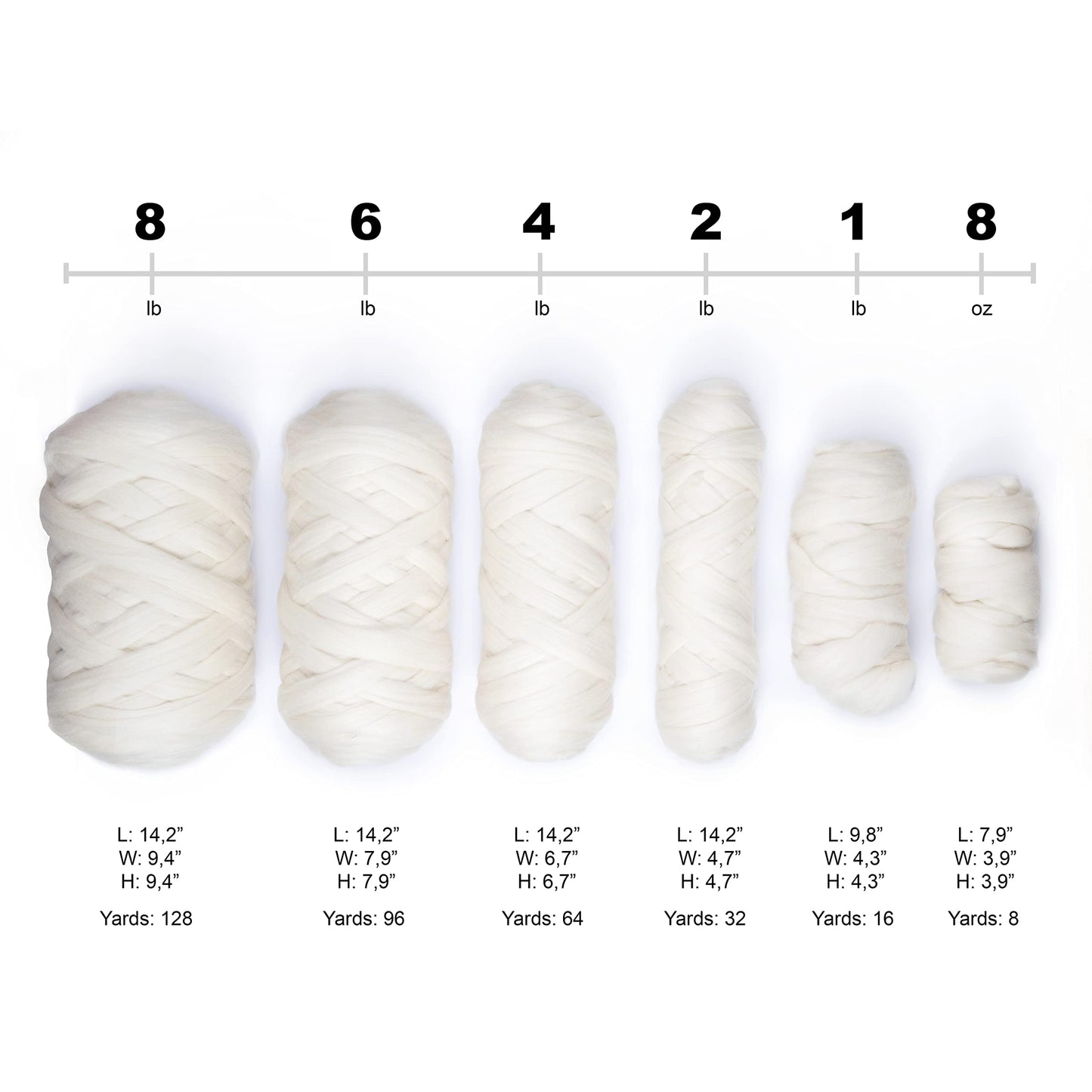 Kondoos Corriedale 1lb Wool Bulk roving, Best Wool for Spinning, arm Knitting, Felting, Chunky Yarn Blankets and Tapestry. Core Soft un-Dyed. (Ecru, 1 lb)