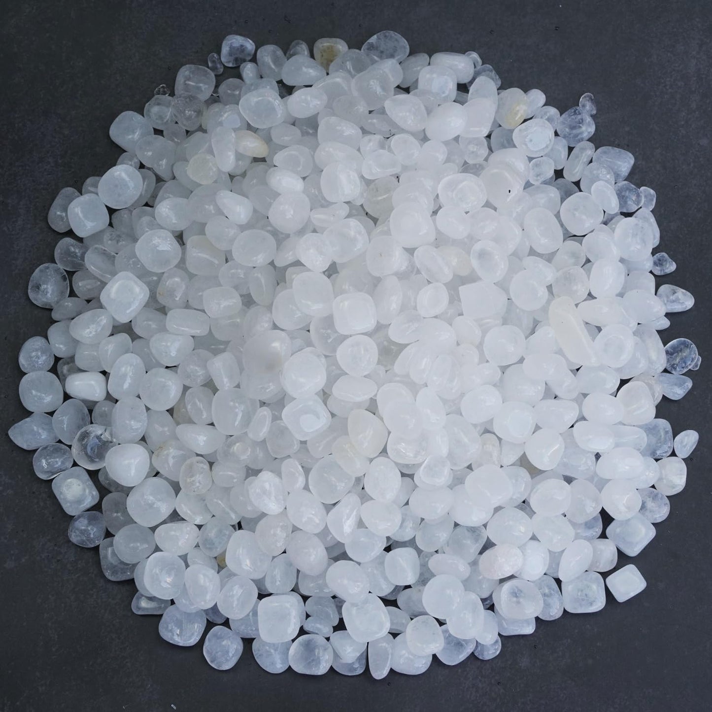 XMHOME 3 Pounds Clear Quartz Tumbled Stones Bulk - Polished Crystal Stones for Vase Filler, Healing, and Decoration Pebbles