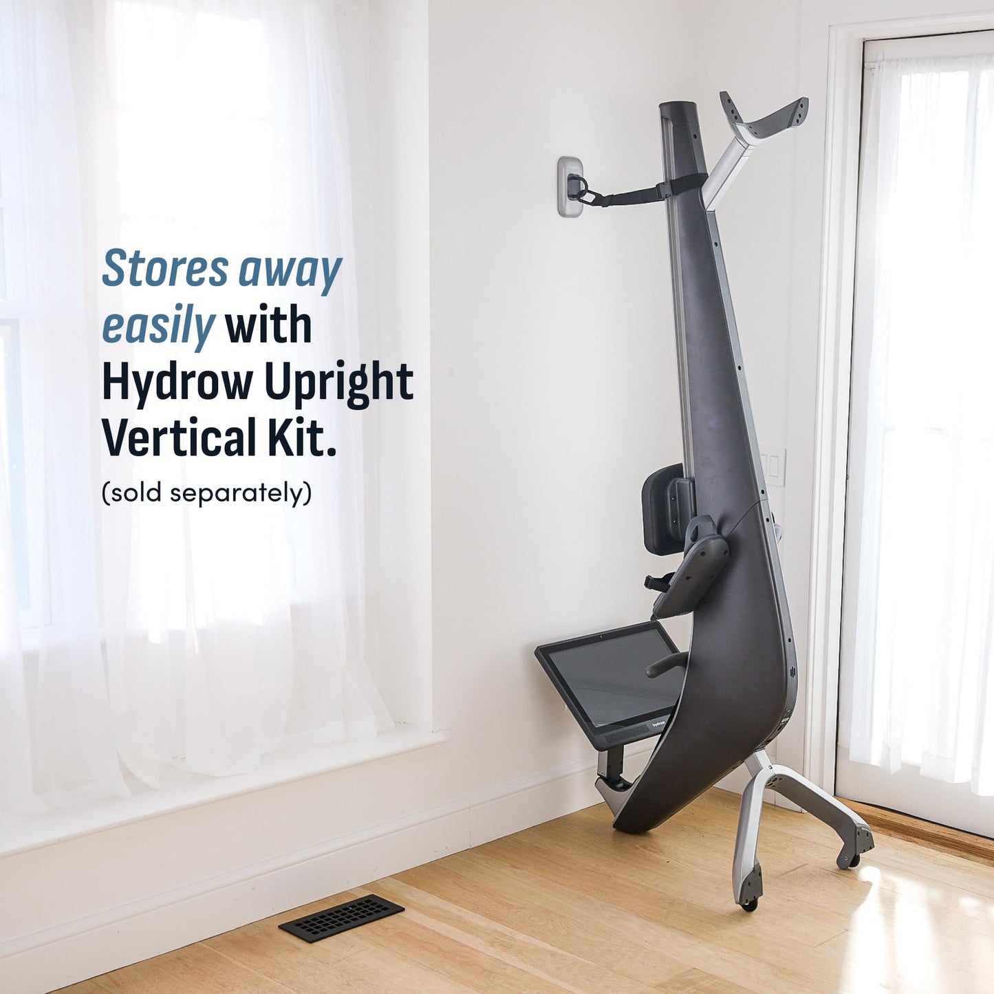 Hydrow Origin Rowing Machine with Immersive 22" HD Rotating Screen - Stows Upright | Live and On-Demand at-Home Workouts, Membership Required