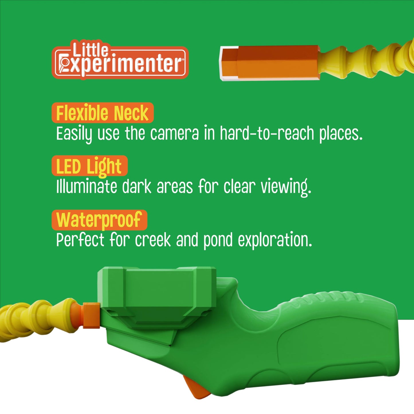 Borescope Snake Scope Camera with Light for Kids, Rechargeable Outdoor Educational STEM Toys, Gifts for 5 Year Old Boy, Nature Activities, Best Gift for Boys, Girls Ages 4 5 6 7 8 9 10 11 Years Old