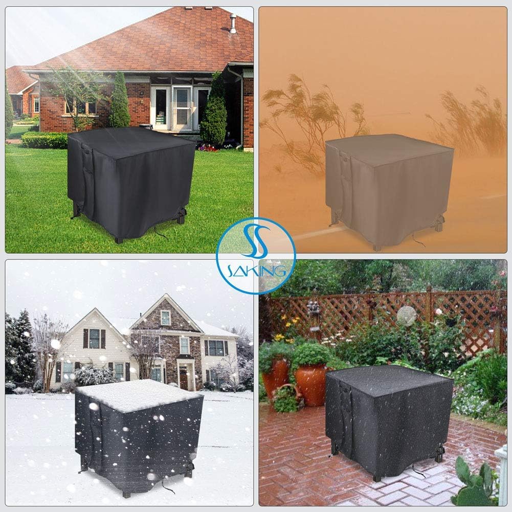 Saking Fire Pit Cover,30 inch Firepit Covers Square Gas Fireplace Fire Pit Table Cover for Propane Fire Pit- 30 X 30 X 25 inch