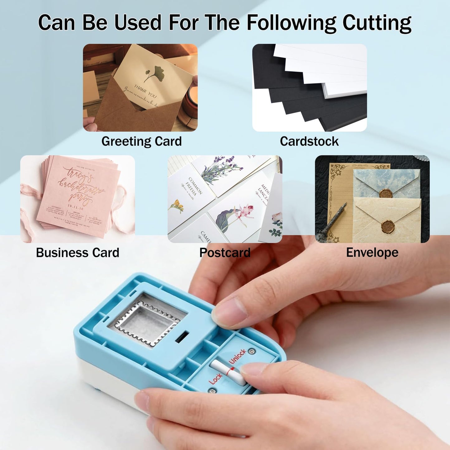 1X0.8inch Rectangular Postage Stamps Punches,Stamp Puncher,Craft Lever Punch Handmade Paper Punch with a Scrapbook Stamps Shaped Paper Punch for Paper Crafting/DIY Card Making Arts Crafts Supplies