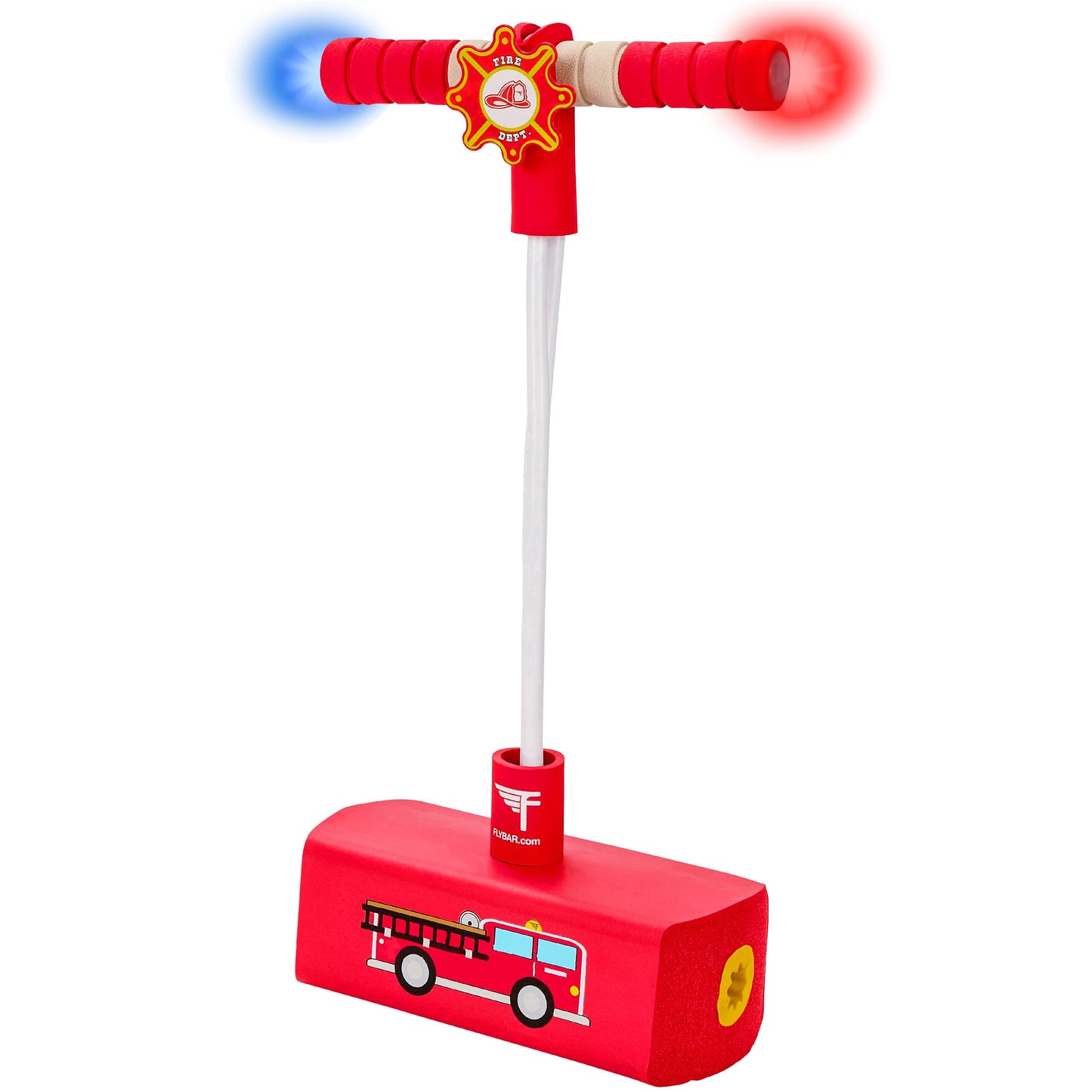 Flybar My First Foam Pogo Jumper for Kids Fun and Safe Pogo Stick for Toddlers, Durable Foam and Bungee Jumper for Ages 3 and up, Supports up to 250lbs (Red Fire)