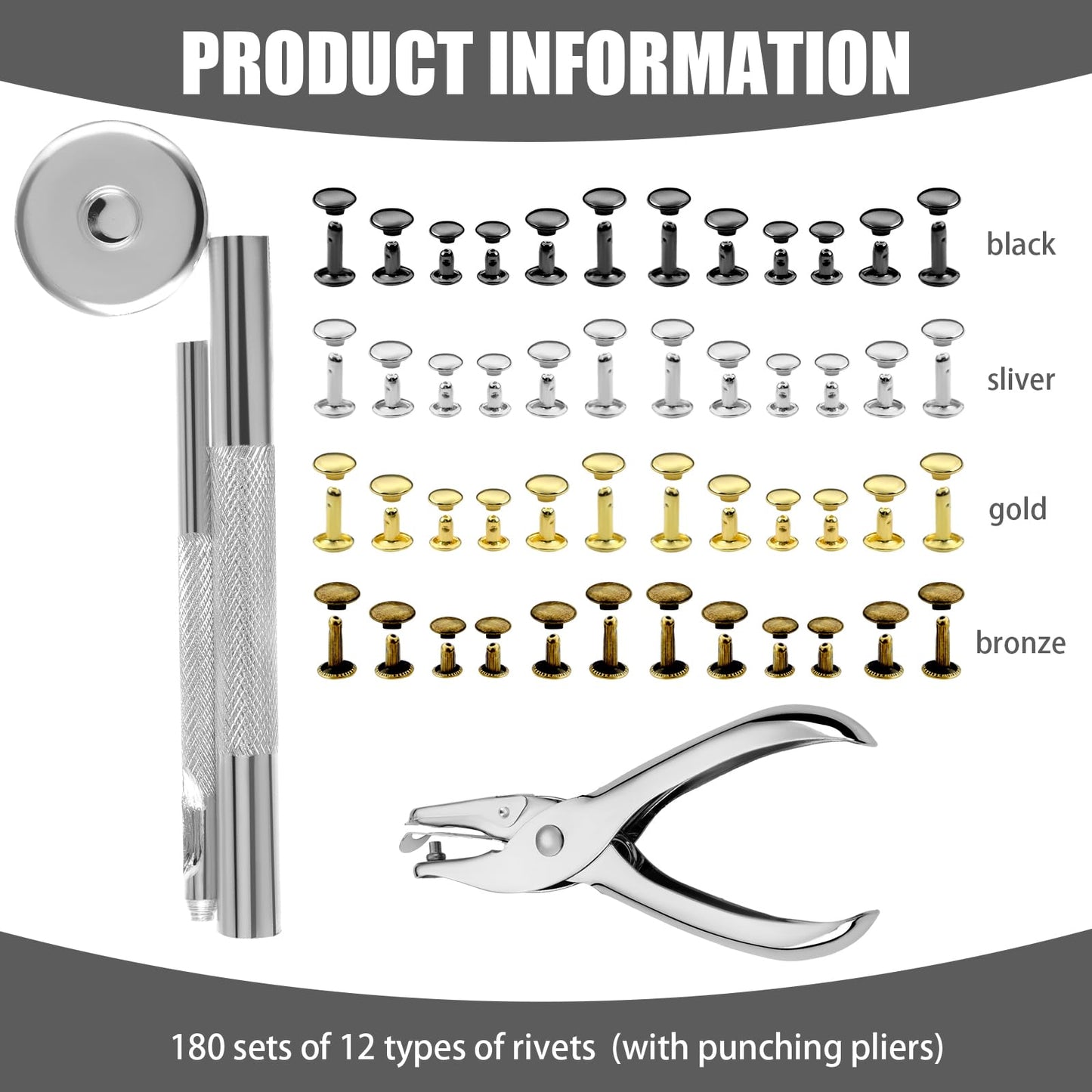 363 Pcs Faux Leather for Crafts Kit 140 Inches Leather Straps Flat with Wide 360 Rivets and 1 Double Rivet Tubular Setting Tool for DIY Bags Craft Repairs Decoration(Red Brown,1inch 2 Inch)