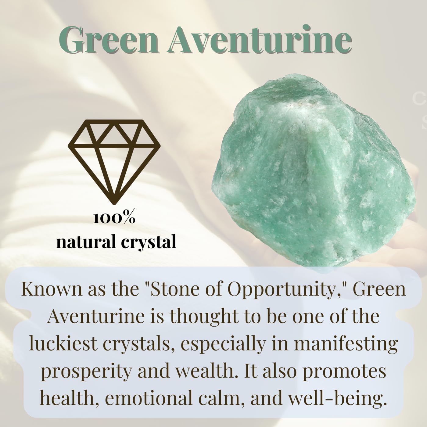XIANNVXI Green Aventurine 1.8-2.2" Large Raw Crystals and Healing Stones Natural Rough Crystal Rocks for Decor Gifts Tumbling Cabbing Polishing Fountain Rocks 1PCS