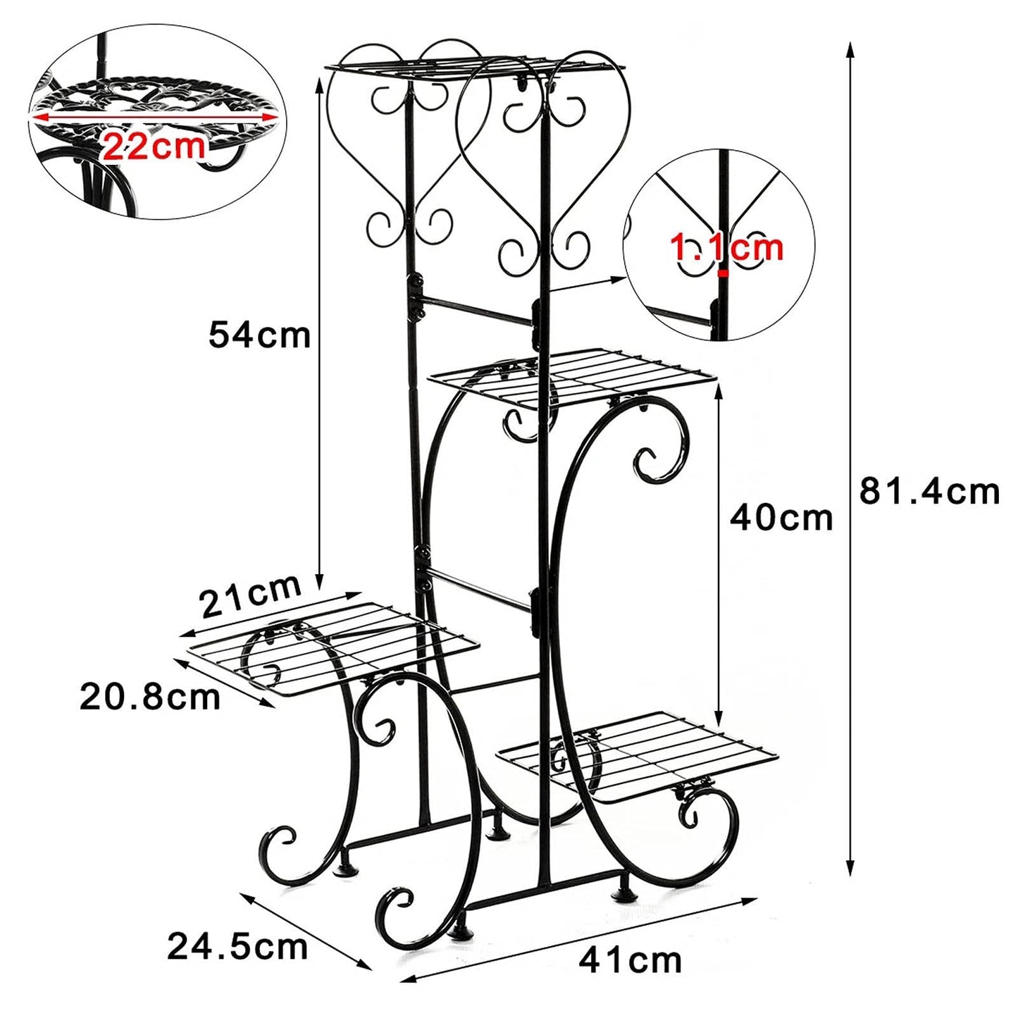 Plant Stand Plant Stand Tricycle Plant Stand Flower Pot Cart Bicycle Holder Rack for Home Garden Patio Flower Stands (Color : White)