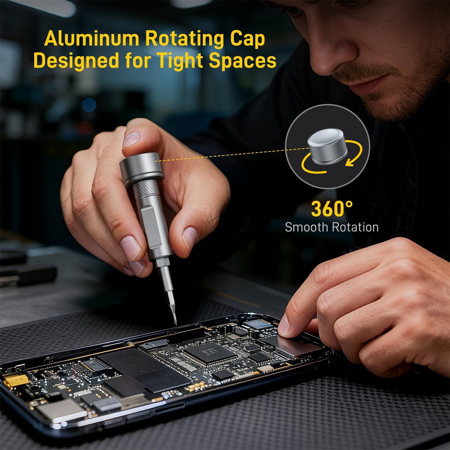 74 in 1 Magnetic Screwdriver Set, Ratchet Screwdriver, Multi Bit Screwdriver Set with Detachable Handle, RepairTool Kit for Furniture, Precision Electronics, Bicycle, DIY, Computer