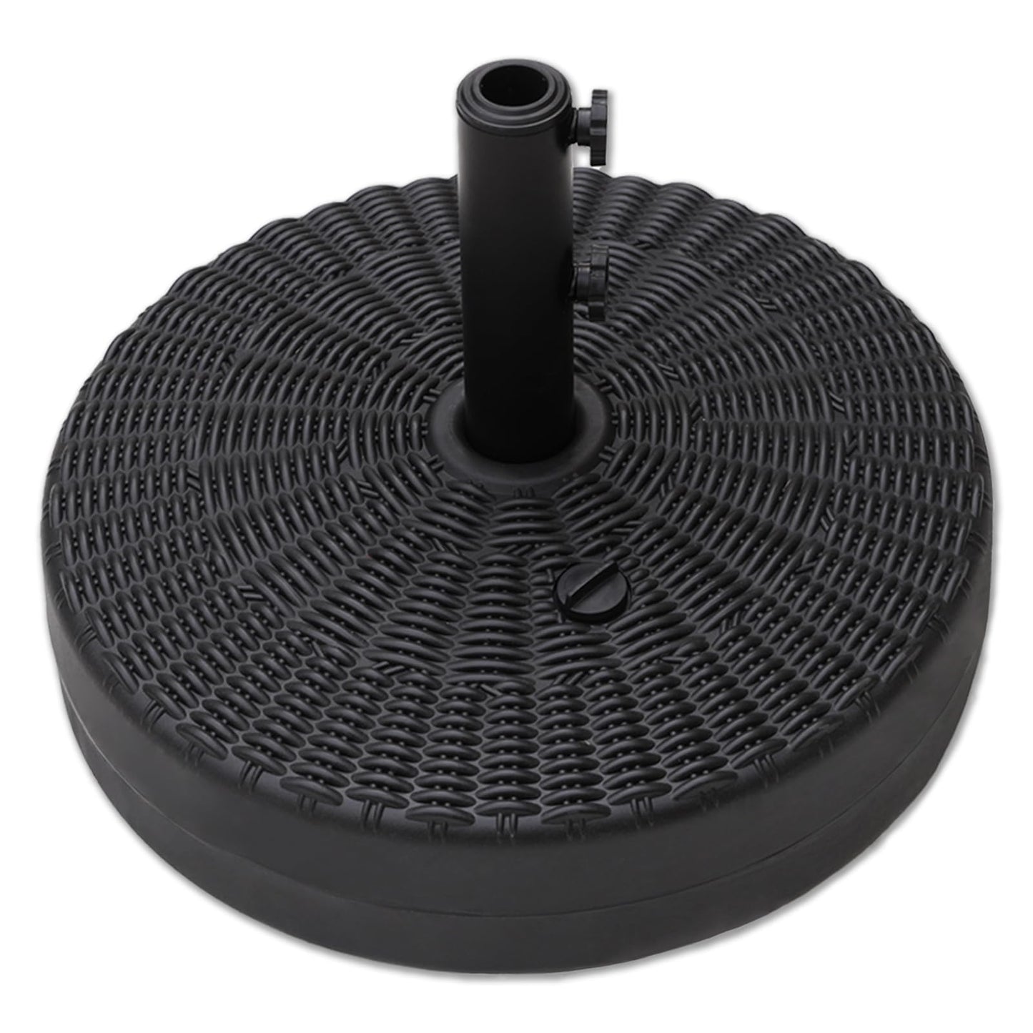 C-Hopetree 88 lb Heavy Duty Water Fillable Round Base Stand Weight for Patio Outdoor Market Table Umbrella, Black