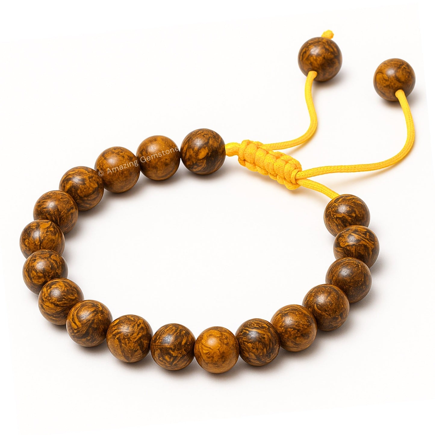 Amazing Gemstone Mariyam Jasper Bracelet for Women Men's Gifts - Protection Healing Crystal Bracelet - 8mm Gemstones Beaded Adjustable Bracelet Pulseras Para Hombres Mujer Stocking Stuffers