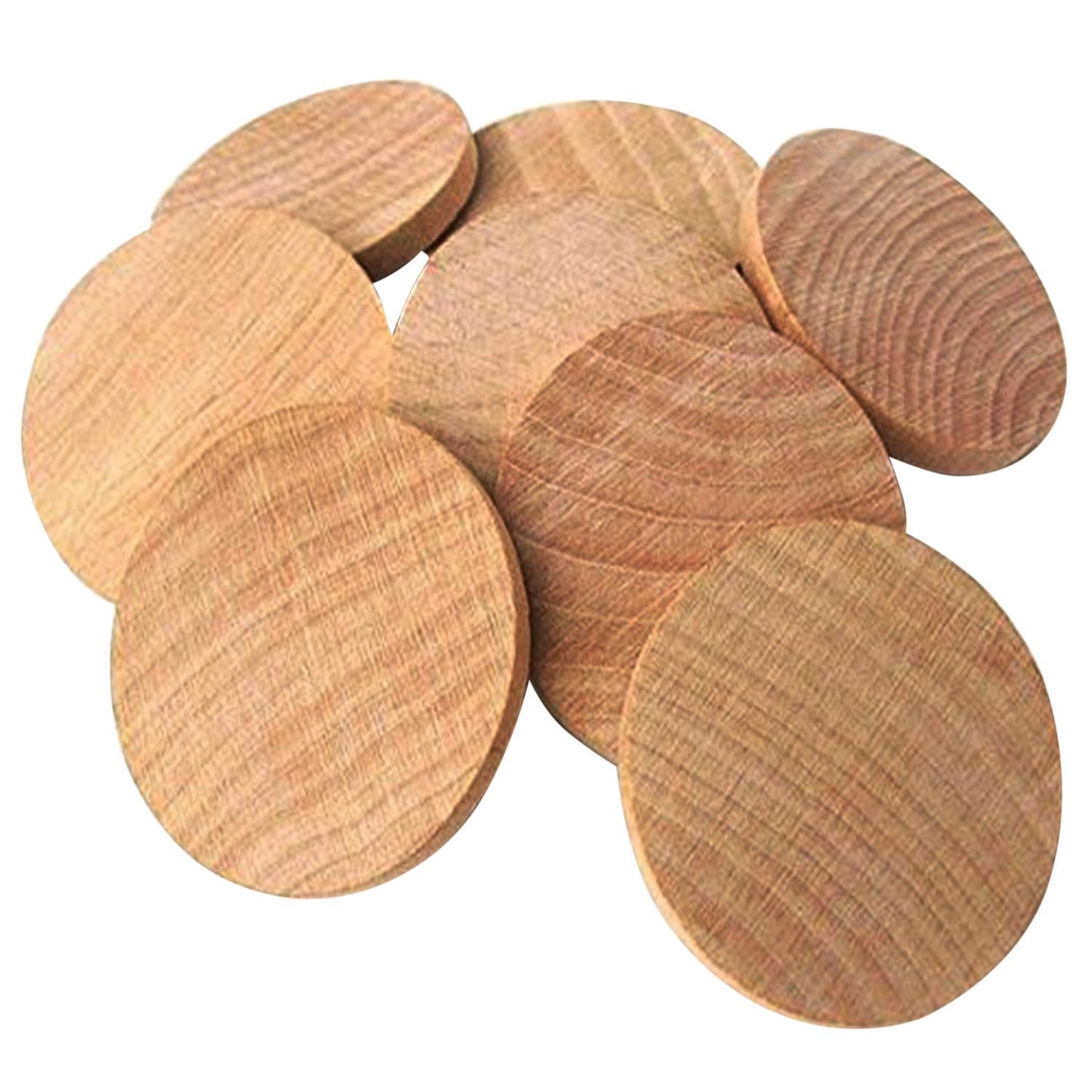 1.5 Inch Natural Wood Slices Unfinished Round Wood Coins for DIY Arts & Crafts Projects, 100 per Pack.