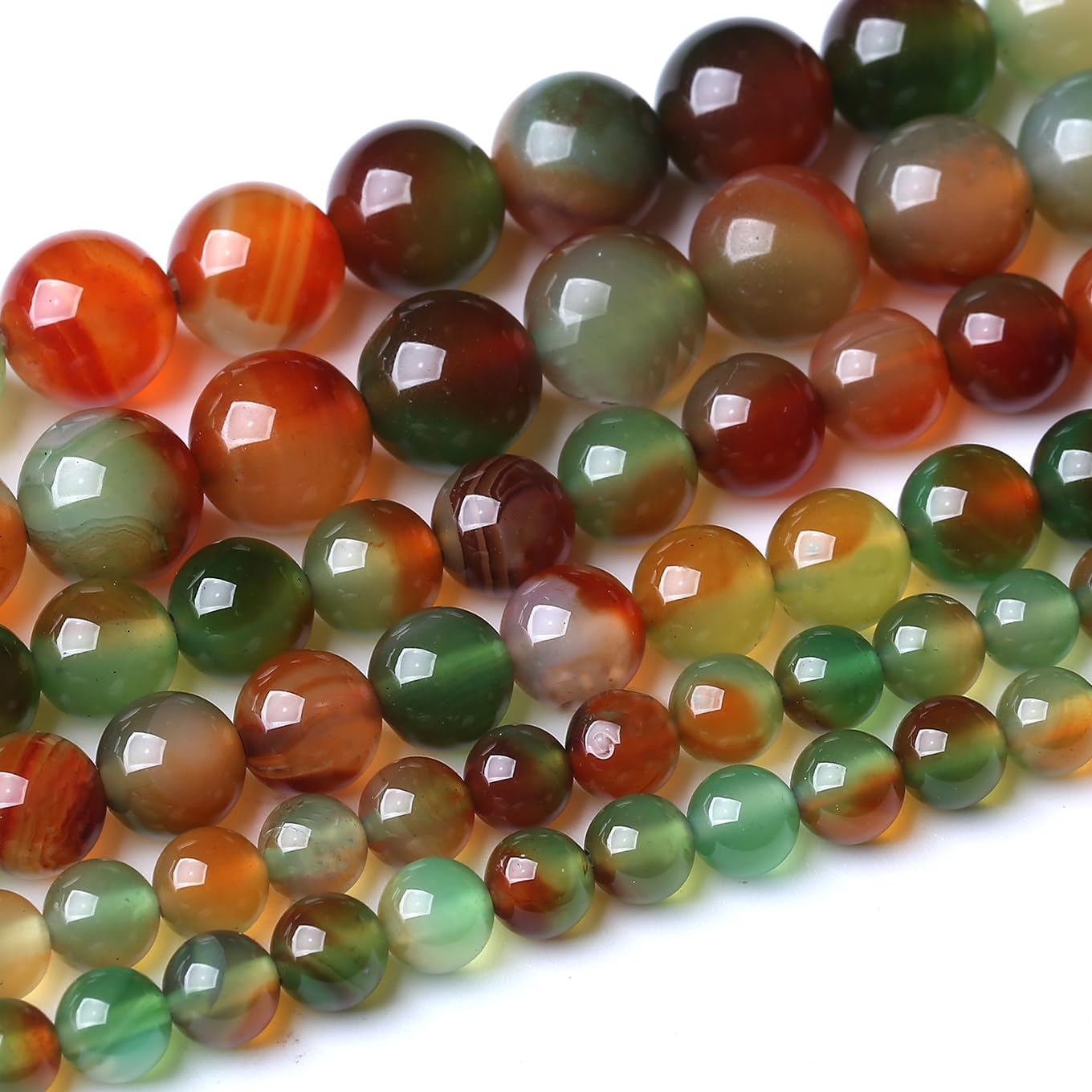 60PCS 6MM Natural Peacock Agate Stone Beads Energy Healing Beads for DIY Jewelry Bracelet Necklace Making for Jewelry Making15Inch