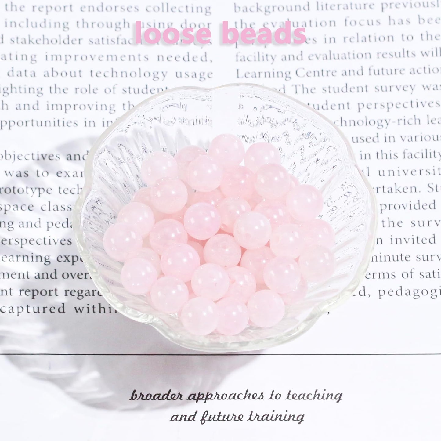 6mm Natural Gemstone Round Loose Beads for Jewelry Making Pink Crystal Rose Quartz Stone Beads for Bracelets Necklace Earrings Making Supplies (60-62pcs/Strand)