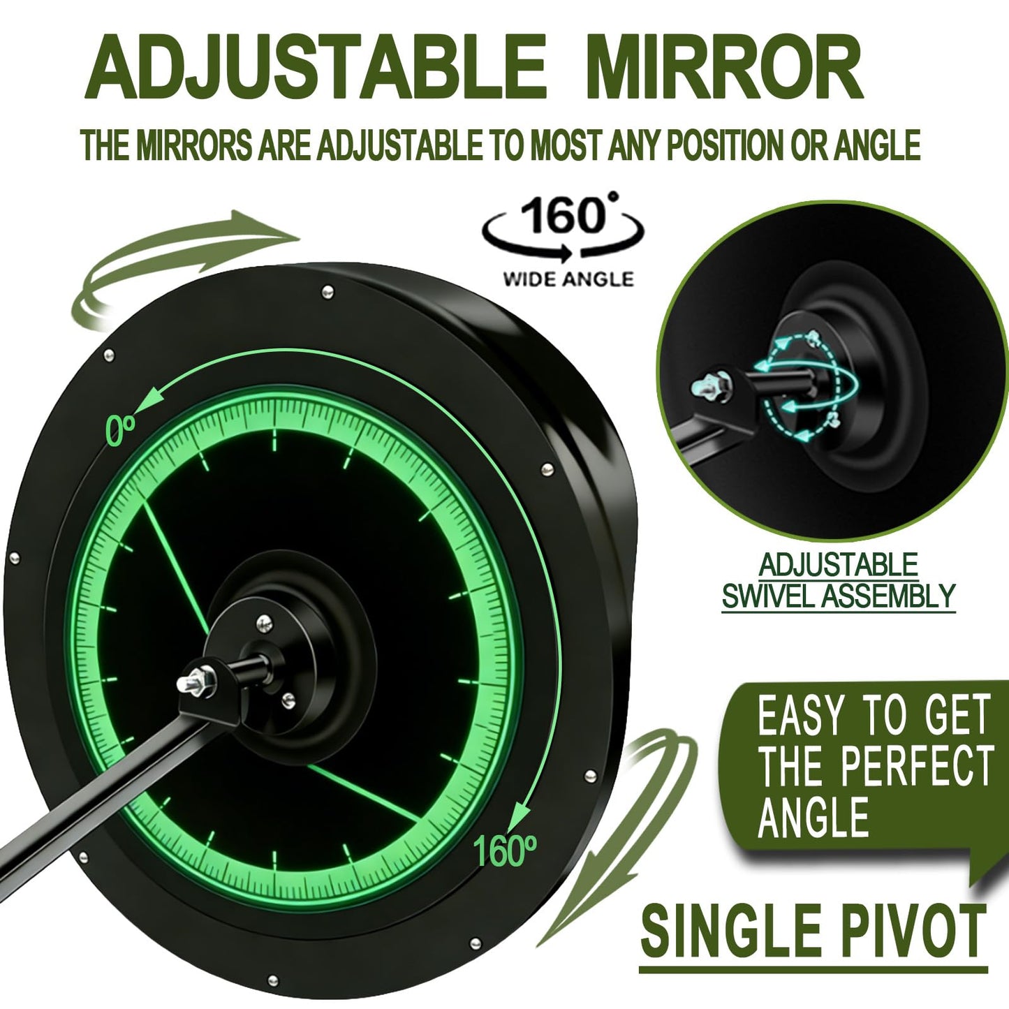 2PCS 12 Inch Security Mirror - Acrylic Convex Mirror with Adjustable Wide Angle View for Blind Spot Detection, Ideal for Garage, Warehouse, School, Store & Office, Indoor Outdoor