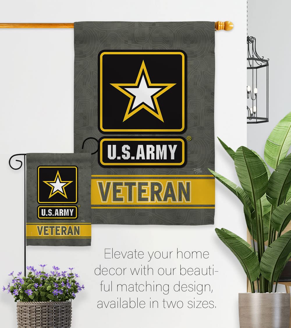 US Army Veteran Garden Flag - Armed Forces Rangers United State American Military Retire Official - House Decoration Banner Small Yard Gift Double-Sided Made in USA 13 X 18.5