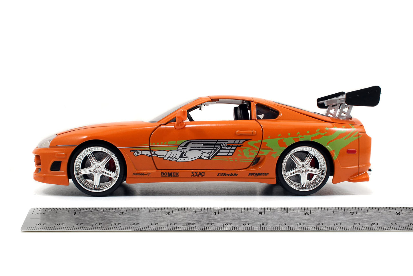 Jada Toys Fast & Furious 1:24 Brian's Toyota Supra Die-cast Car, Toys for Kids and Adults, Orange (97168)