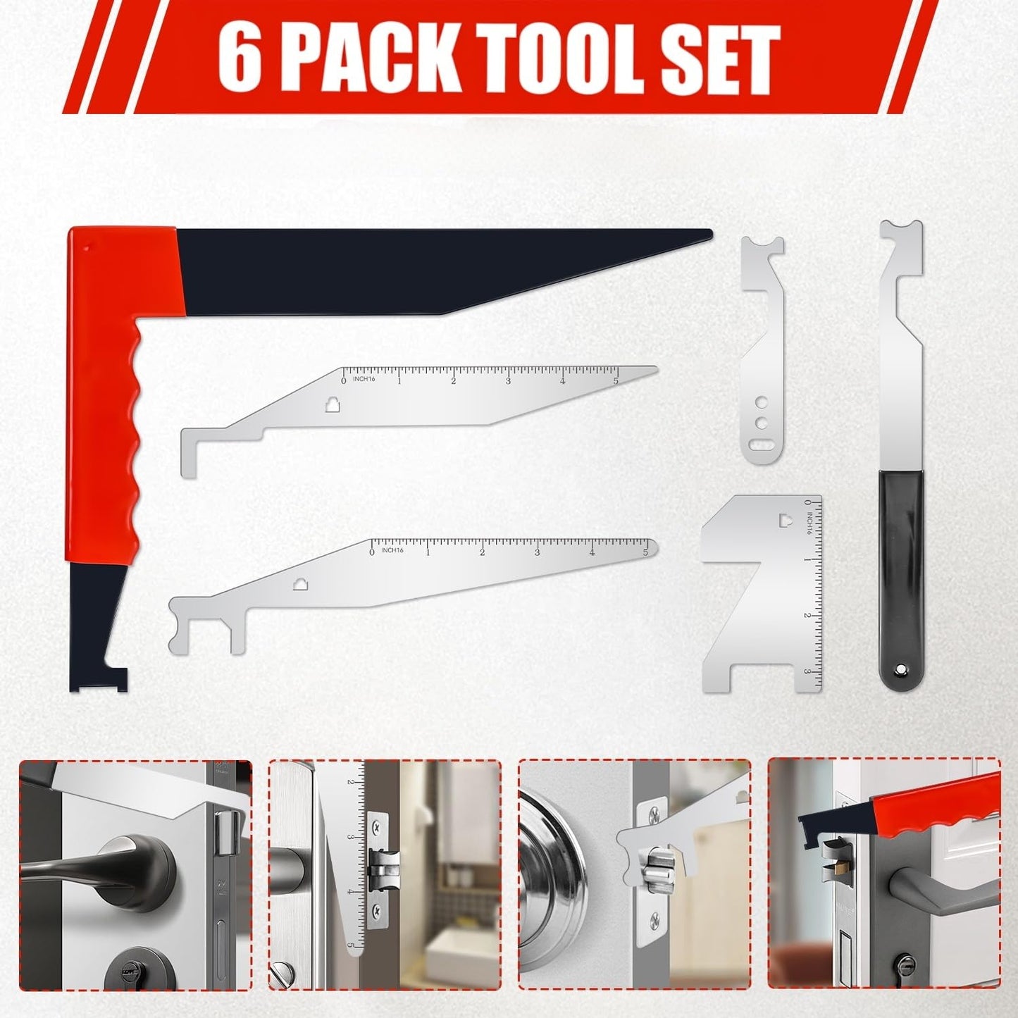 Nirwingly 6-Piece Professional Firefighting Multi-Tool Kit, Heavy-Duty Emergency Rescue Set for First Responders, Ideal for Warehouse & Residential Rescue
