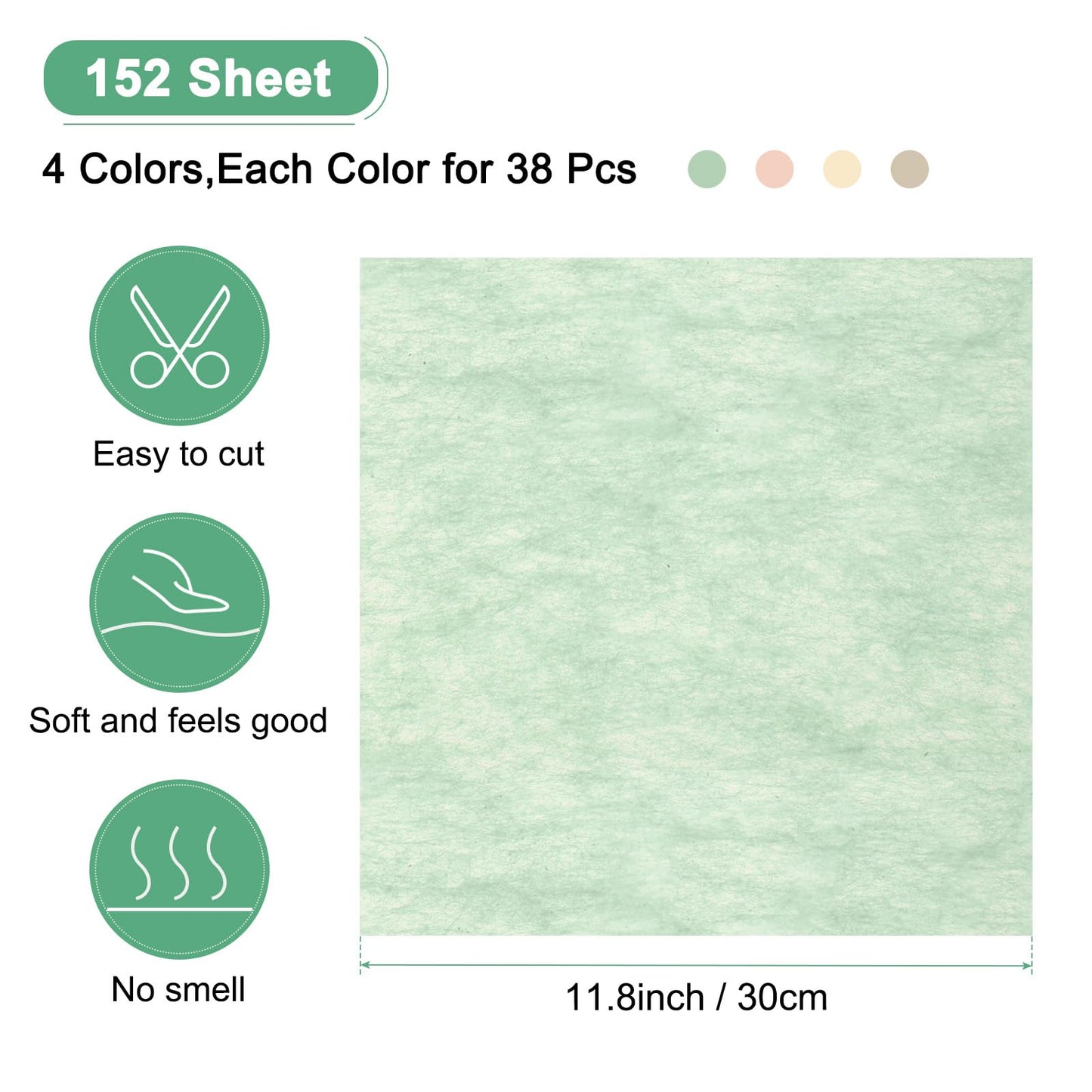M METERXITY 152 Sheet Korean Cotton Wrapping Flower Paper - Floral Wrapping Paper Waterproof Bouquet Wrapping Paper Apply to Gift Packaging(11.8x11.8inches, Beige+Nude+Pink+Green)