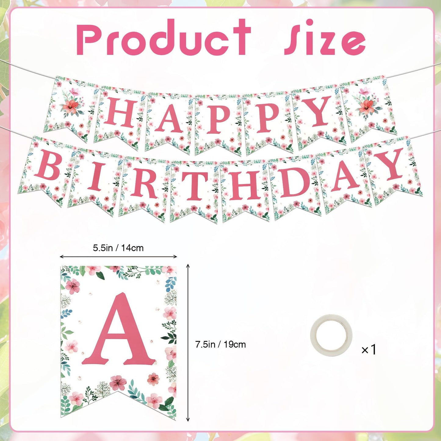VXXOFXWM 84 Pcs Wildflower Cupcake Toppers,Flower Birthday & Baby in Bloom Baby Shower Cake Decorations for Floral Garden Fairy Party