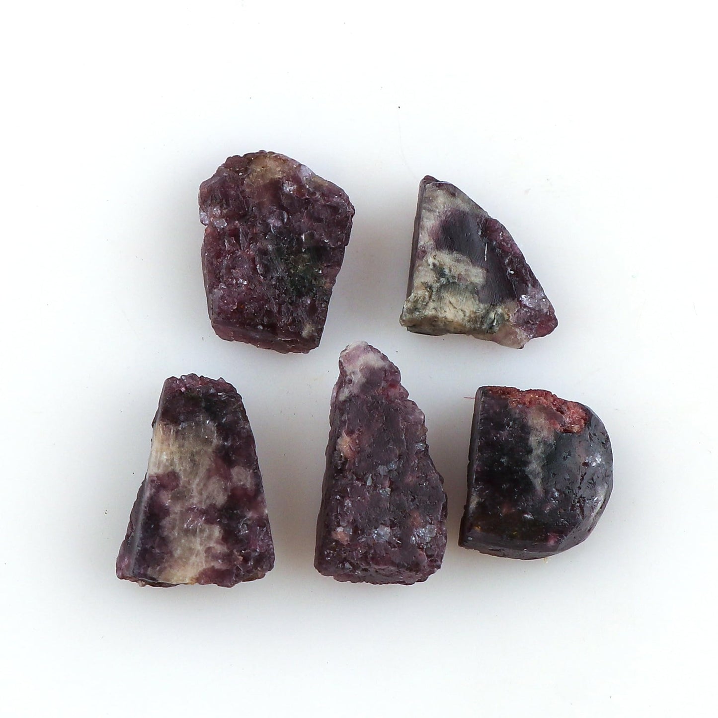 CRYSTALINES 5pcs Wholesale Natural Raw Lepidolite Gemstone, Untreated Rough Stone, Bulk Loose Supplies, DIY Crafts, Jewelry Making, Healing Crystals, Wire Wrap, Gem Collection, AAA Grade