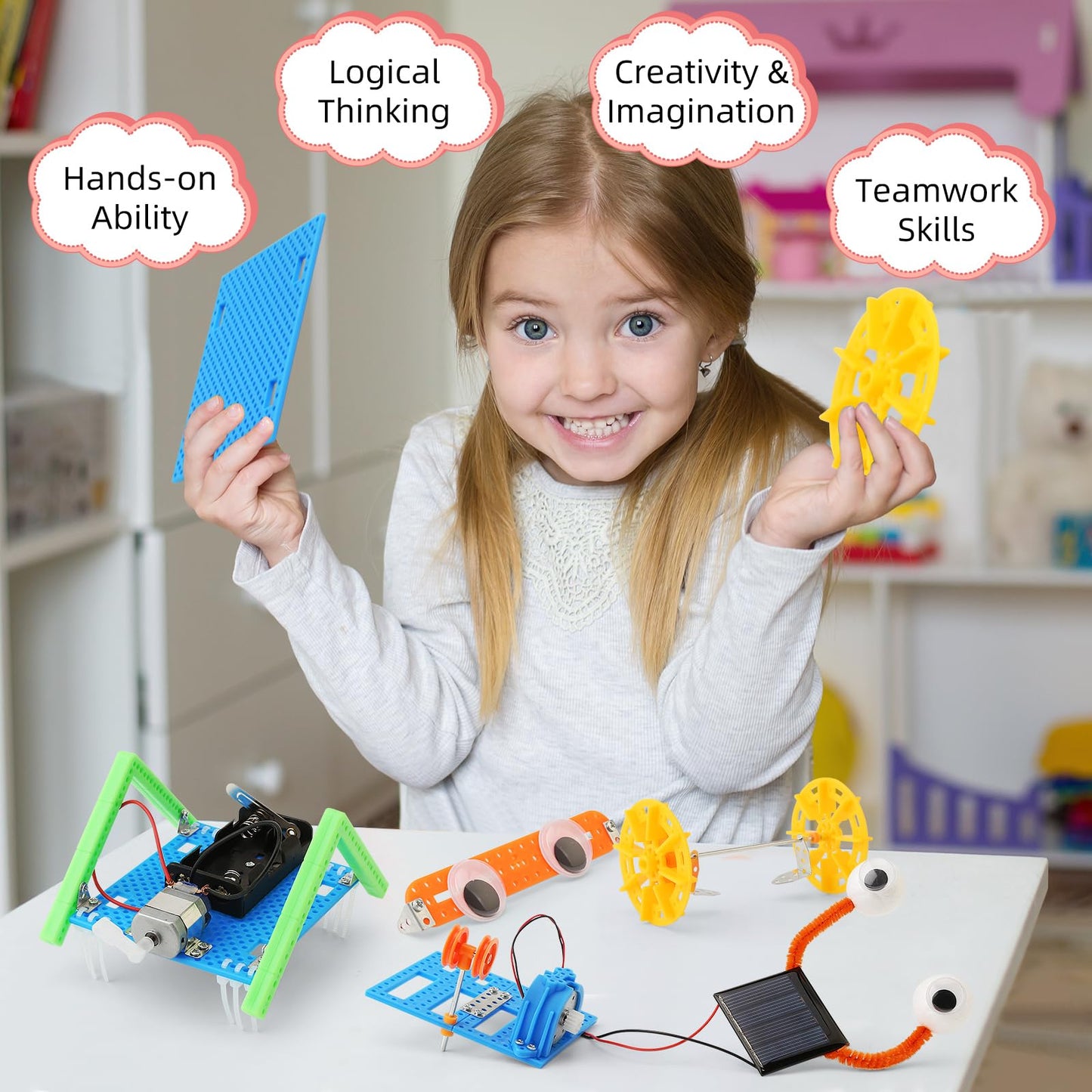 STEM Toys for Ages 8-13, Boys Crafts Robotics Science Kits for Kids Age 8-12, Robot Building Kit for Kids 8-10, Experiments Activities, Engineering STEM Toys 7+ 6 7 8 9 10 11 12 + Year Old Gifts