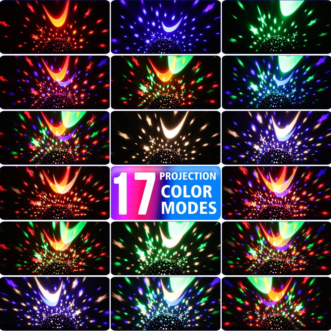 Kids Star Projector Night Light, Star Night Light Projector for Kids, Ceiling Stars Projection Lamp with Timer, 360° Rotating Night Light for Bedroom, Birthday Gift for 3 4 5 Year Old Girls Boys