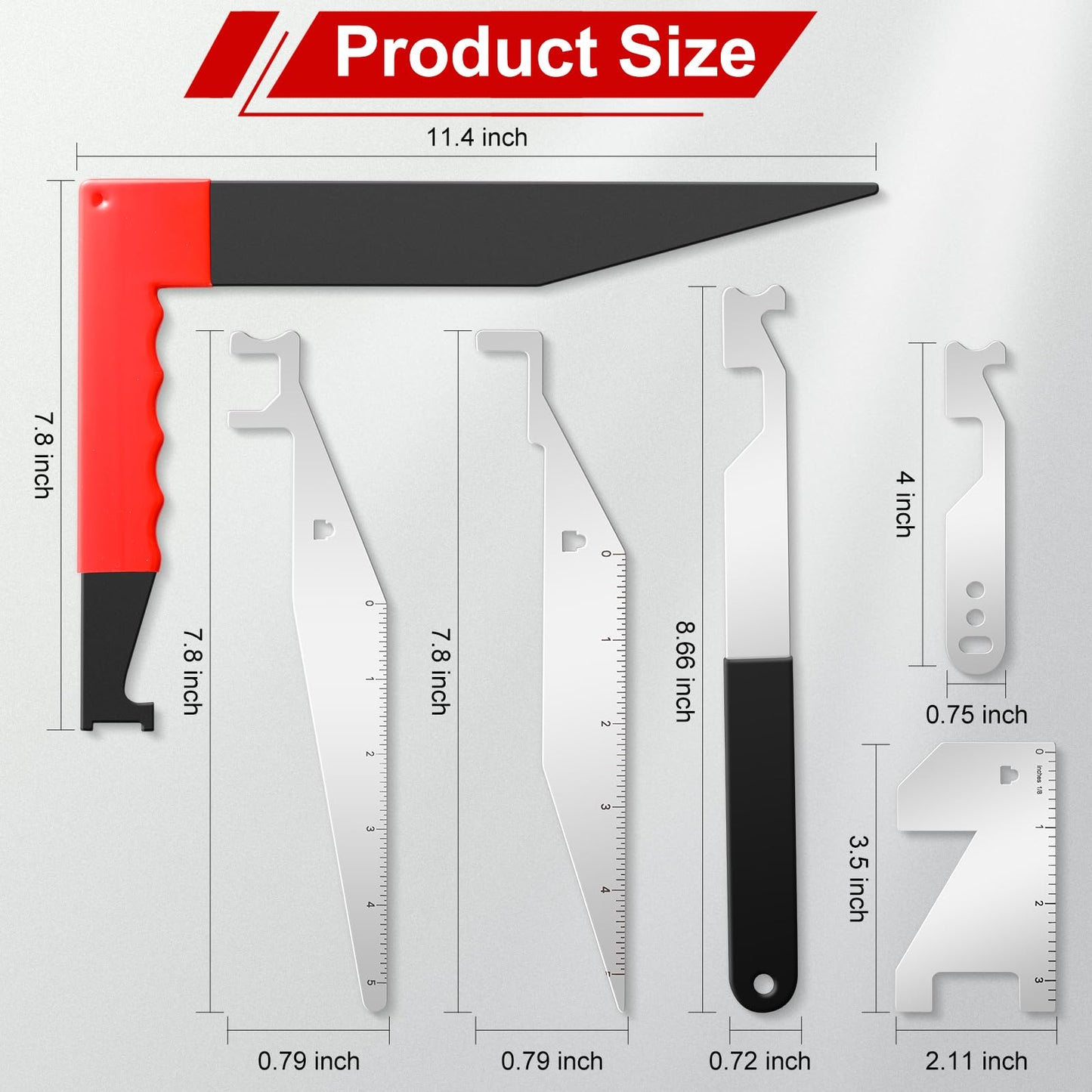 6 Pack Firefighter Tools, Multi-Functional Emergency Firefighting Tool kit for Firefighter, Emergency Responder, and Warehouse, Fire Pick Door Opener, Made from Stainless Steel