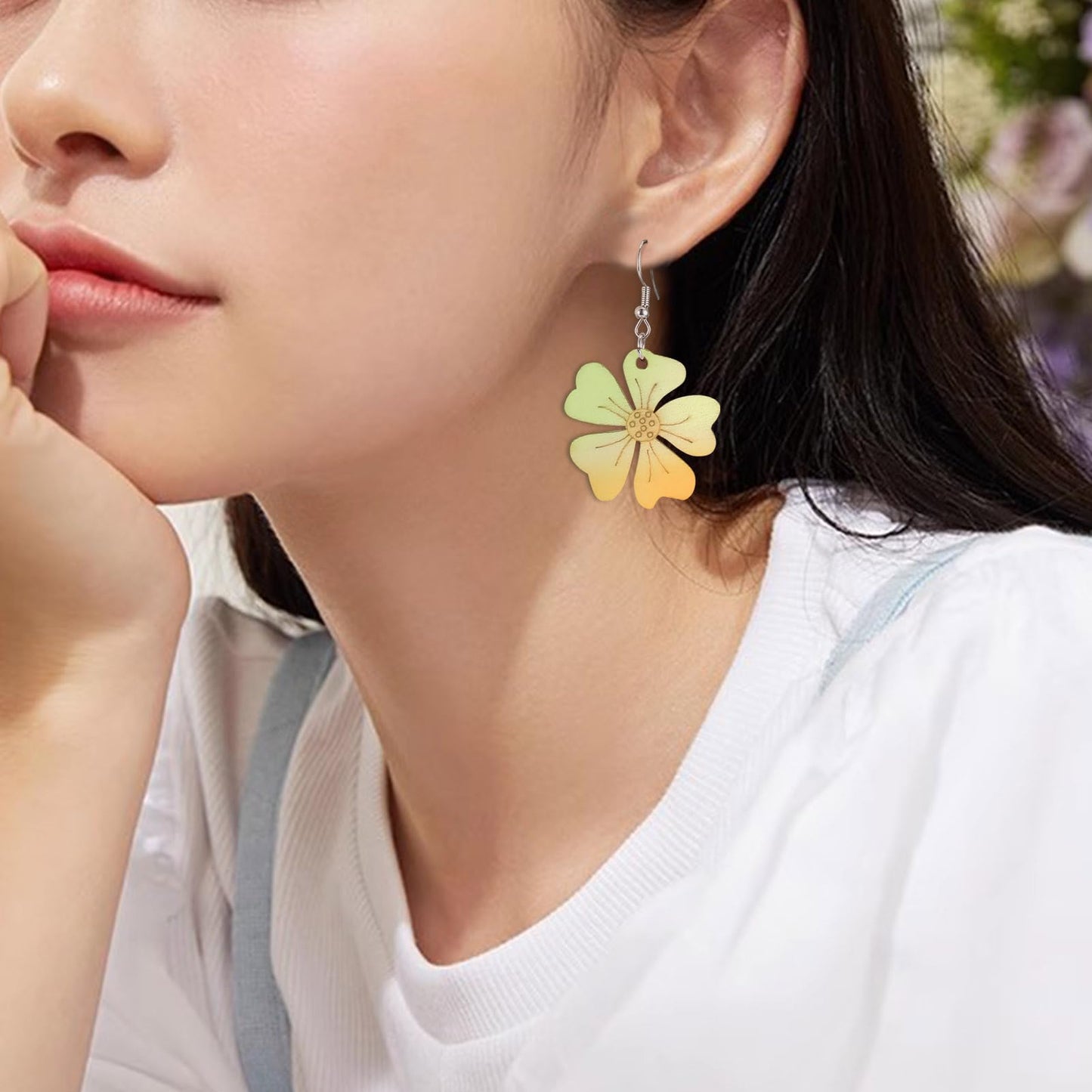 Sparkeads 90 pcs Natural Wood Charms Flower Leaf Mushroom Pendants Unfinished Plant Shape Wooden Dangle Charms for Craft Necklace Jewelry Making Bracelet DIY Women Earring Accessory