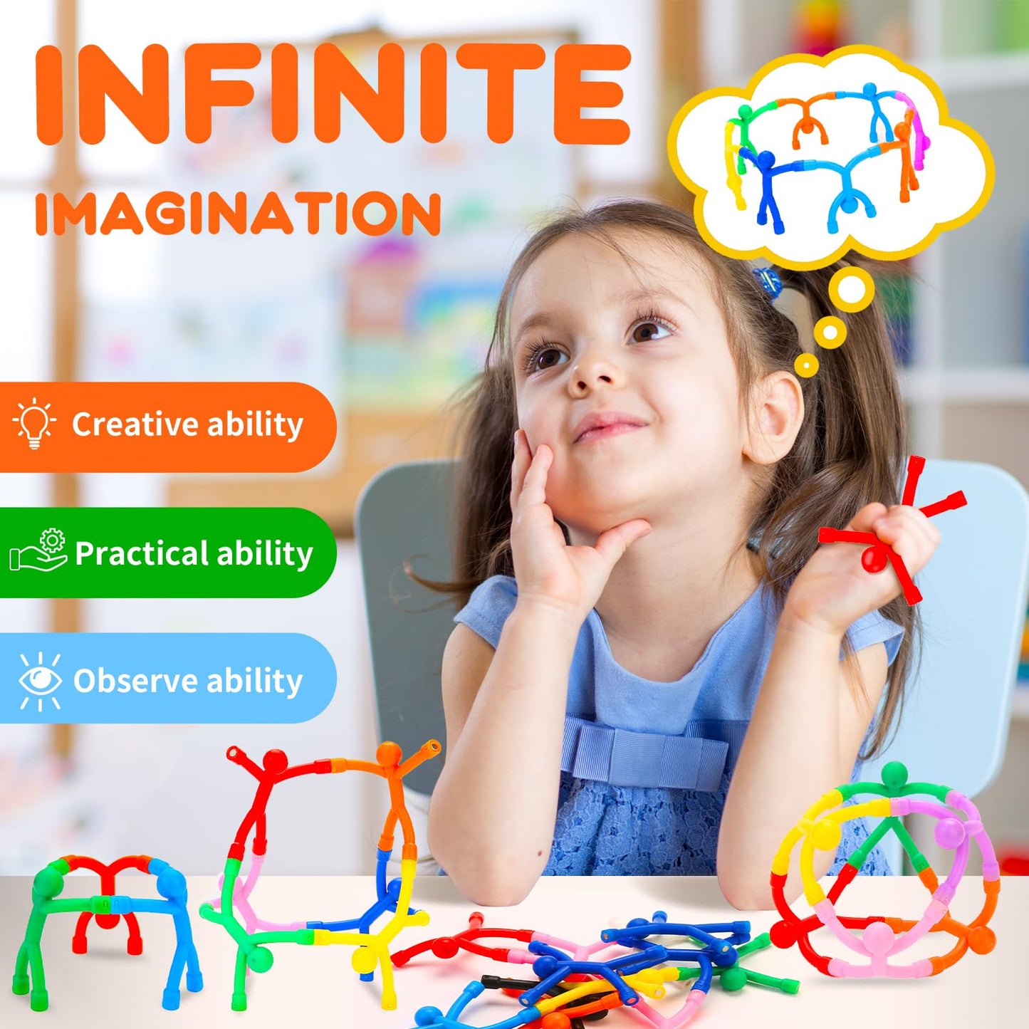 YOTNUS 36pcs Travel Magnetic Toys for Kids Toddlers: Portable & Durable for Airplane Road Trip Car Travel Games, Magnetic-People-Magnet-Men, Creativity & Educational, Fidget Toys for Classroom Office
