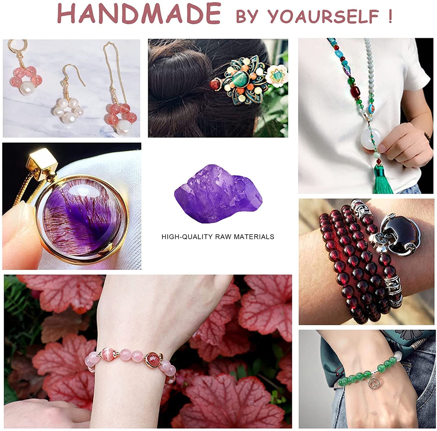 45PCS 8MM Natural Bronze Stone Beads Round Loose Stone Beads for Jewelry Making DIY Energy Stone Healing Power Bracelet 15"