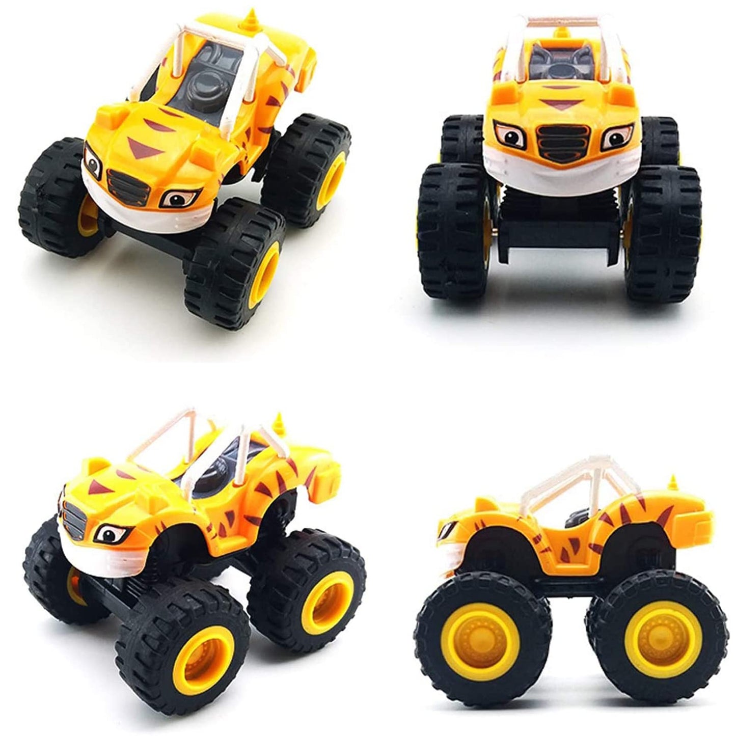 GOLDINPOT Monster Machines Toy Truck & Figure Set - Friction-Powered Stunt Vehicles, Durable ABS Construction Drop-Resistant for 3-6 Year Old Toddlers Kids | Push & Go Monster Cars for Pretend Play