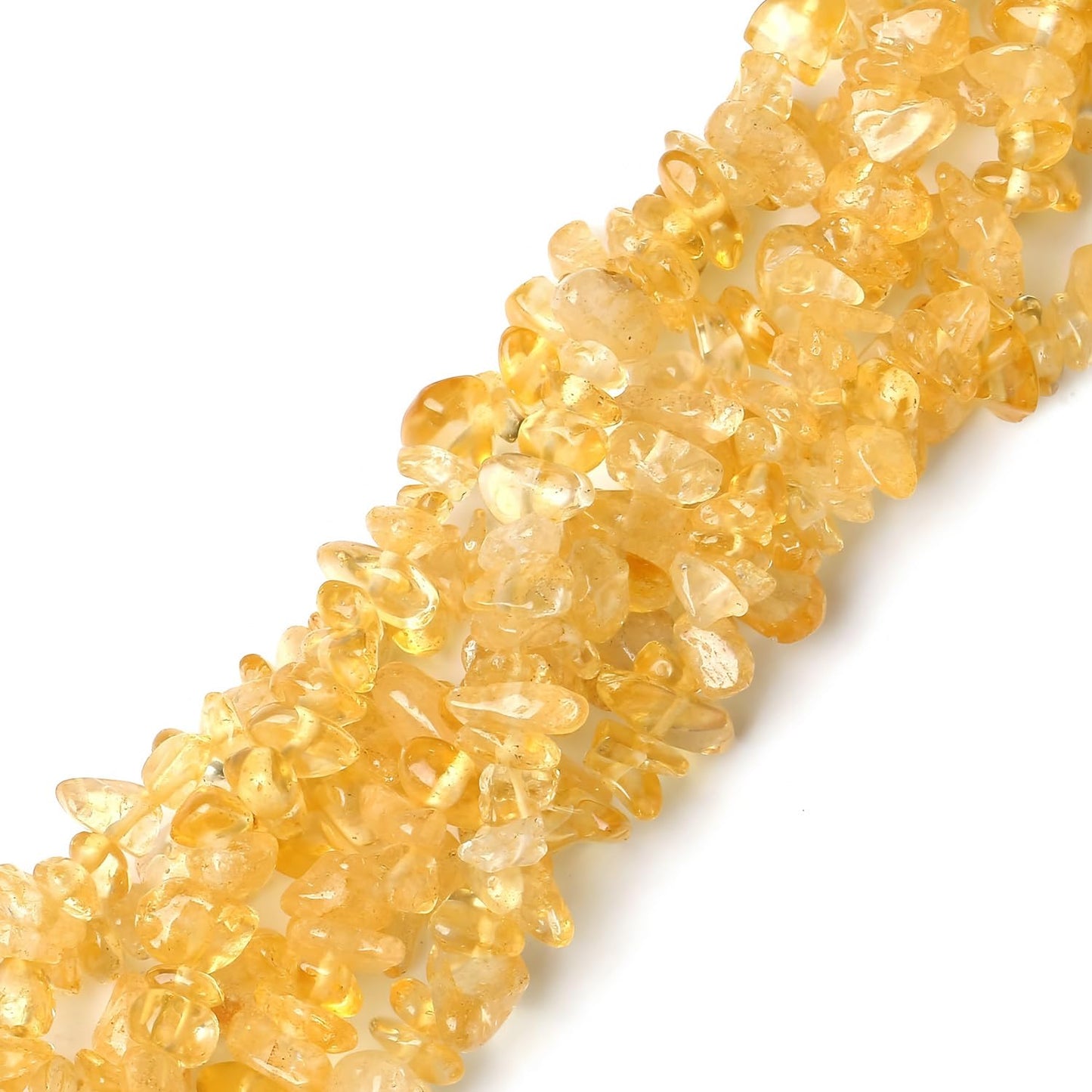 Natural Chip Stone Beads 450pcs Citrine Chips 5-8mm Genuine Real Irregular Healing Crystal Rocks Hole Drilled DIY Loose Gemstone Beads for Jewelry Making Bracelet Earrings Necklace Crafting