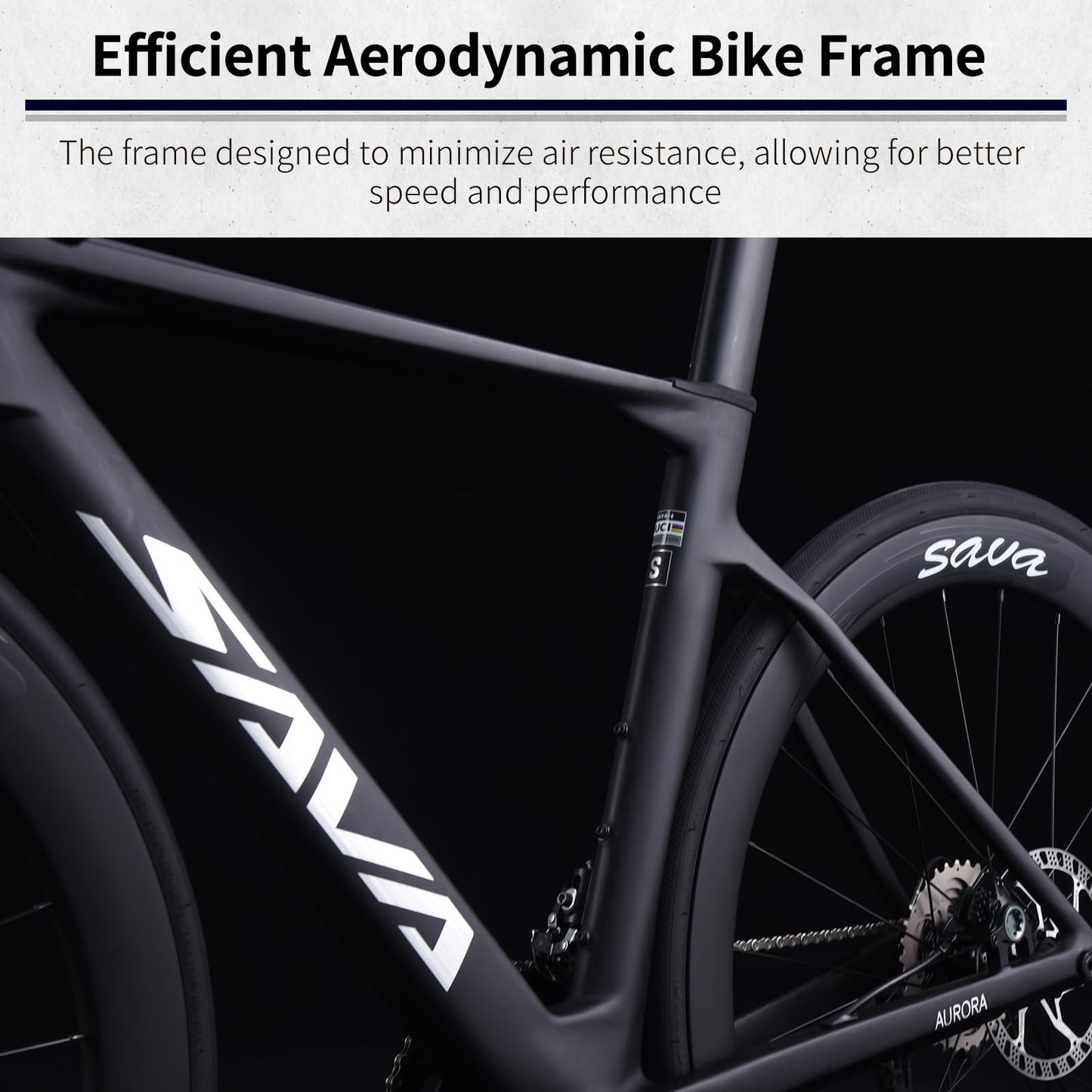 SAVADECK A7L Carbon Road Bike, T800 Carbon Fiber Frame 700C Racing Bicycle with Shimano 105 R7100 24 Speed Groupset and Hydraulic Disc Brake, Ultra-Light Carbon Bike for Man and Women(Grey,47cm)