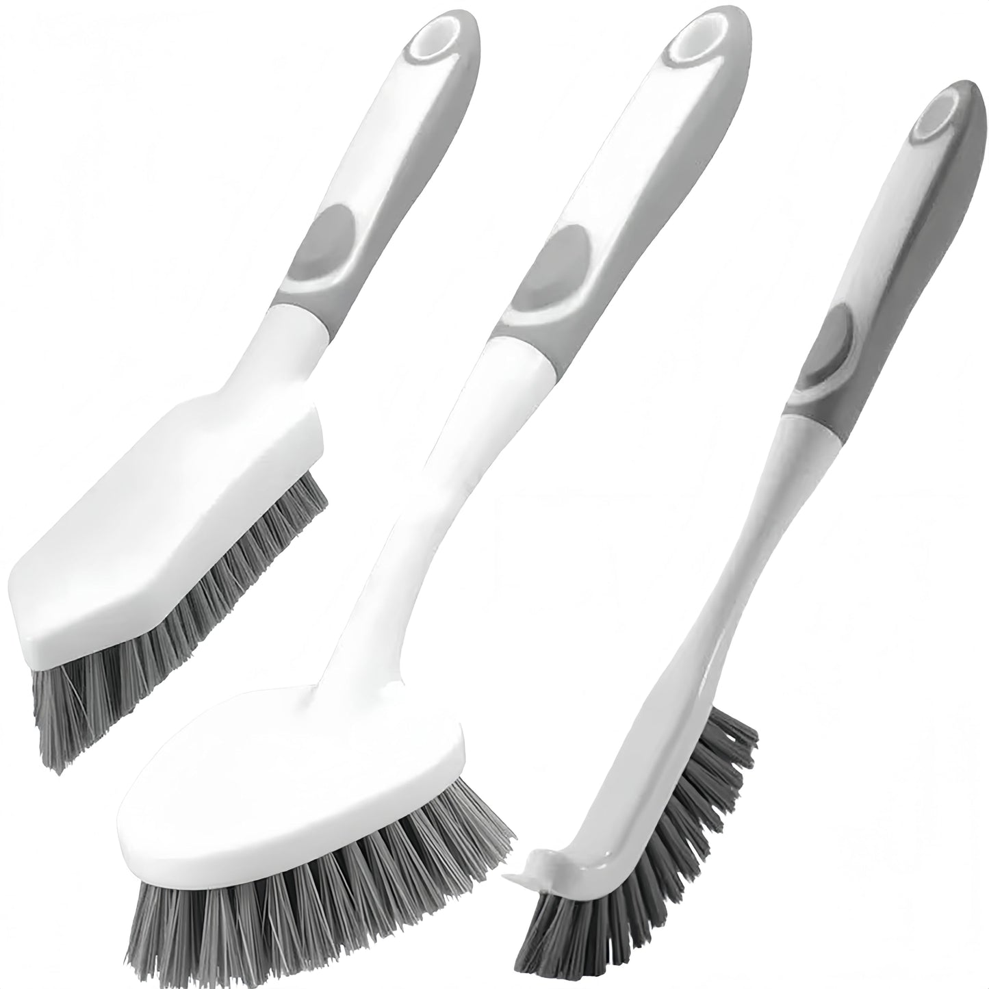 Scrub Brush for Cleaning-3 Pack Heavy-Duty Scrub Brushes Set Shower Scrubber Brush,Grout Brush,Scrubbing Brush with Stiff Bristles for Bathroom,Bathtub,Tile,Floor,Grout,Sink,Swimming Pool