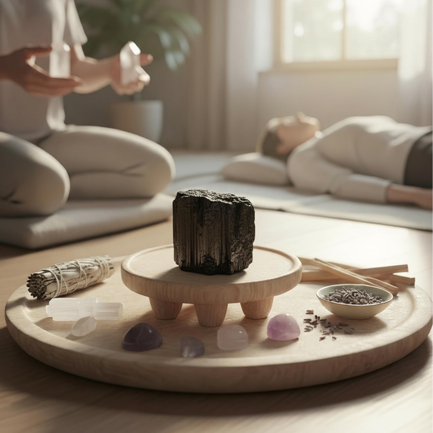 Black Tourmaline Raw Healing Crystals, 1.8"-2.2" Large Size Raw Stones, Natural Black Tourmaline Crystal with Velvet Pouch for Home Decor, Tray, Collection