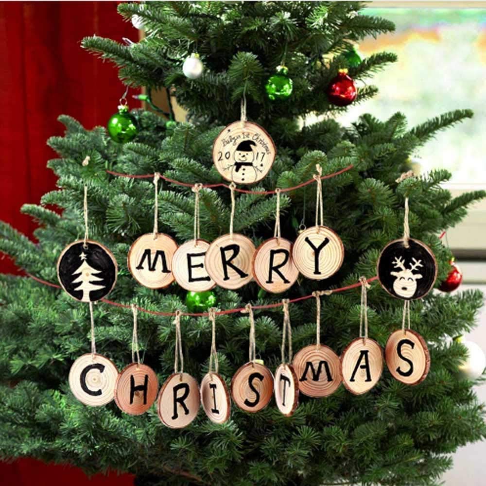 Unfinished Natural Wood Slices 30Pcs 2.75-3.1 inch Wood Coaster Pieces Craft Wood kit Predrilled with Hole Wooden Circles Great for Arts and Crafts Christmas Ornaments DIY Crafts Rustic Wedding