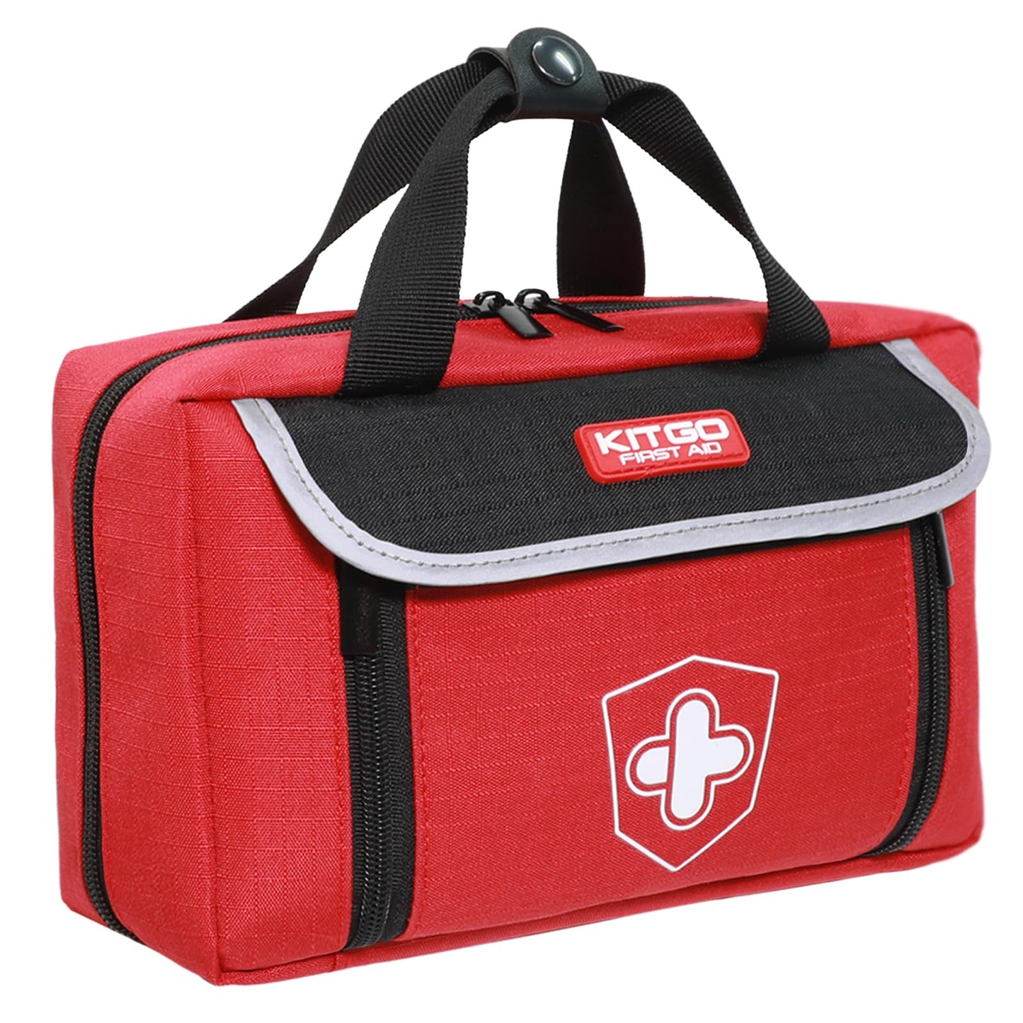 First Aid Kit - Waterproof Compact Small Emergency Medical Trauma Kit for Home, Travel, Camping, Hiking, Vehicle, Workplace Gift for Doctors, Parents, Travelers, Climbers (218 Piece Red)