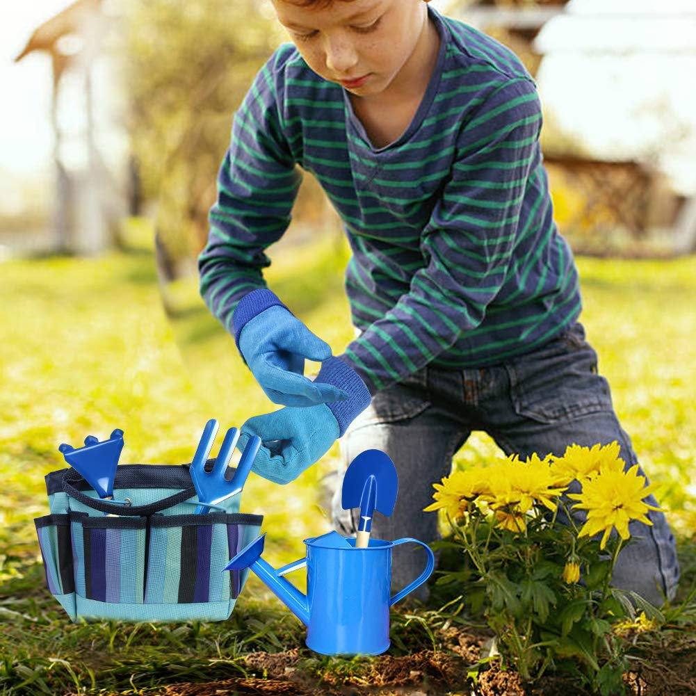Megawodar Kids Garden Tool Set with Storage Bag for Boy