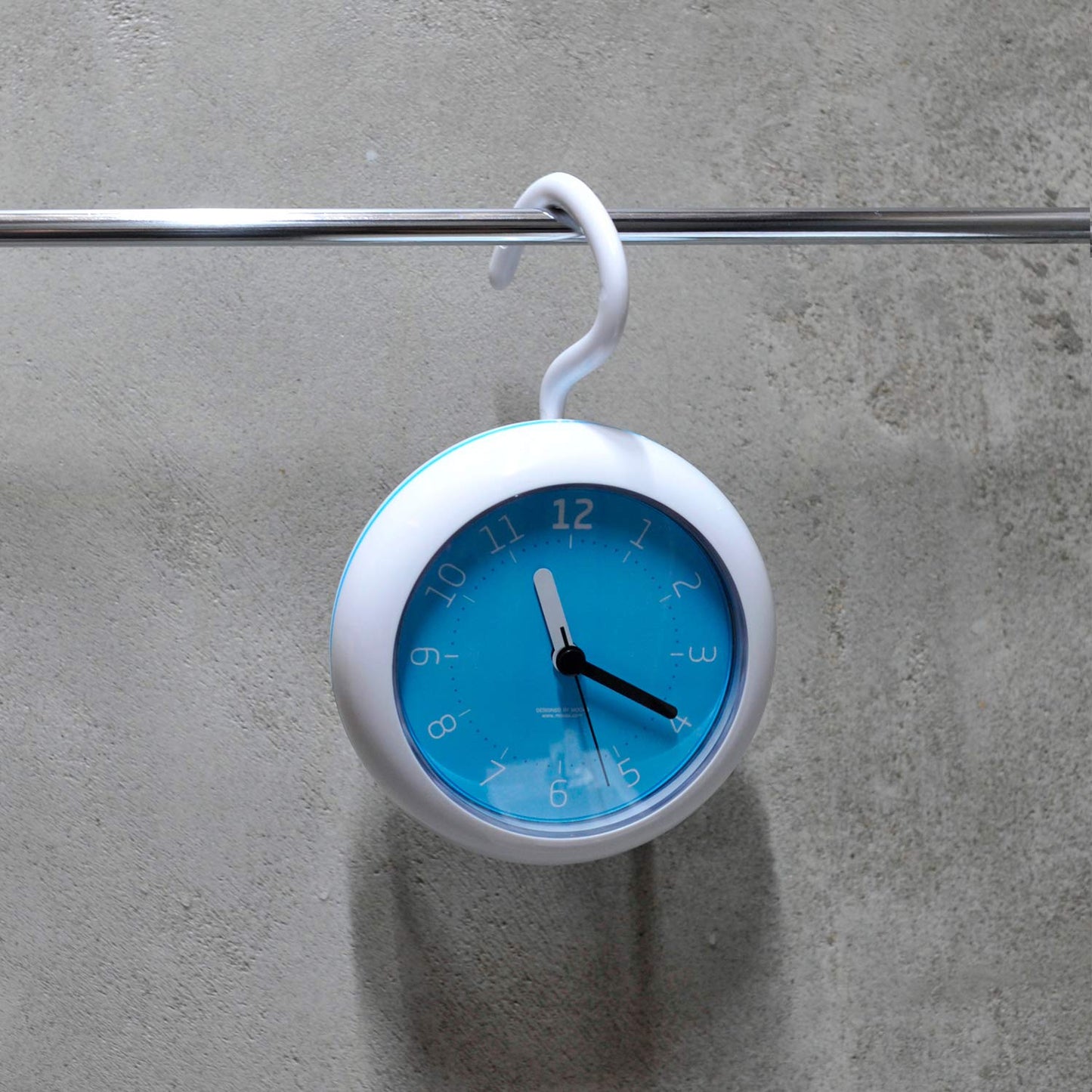 Mooas Silent Waterproof 3-in-1 Clock - Bathroom & Shower Use, Non-Ticking Battery Operated, Hanging & Indoor Outdoor, Kitchen & Bathroom Clock (Mint)