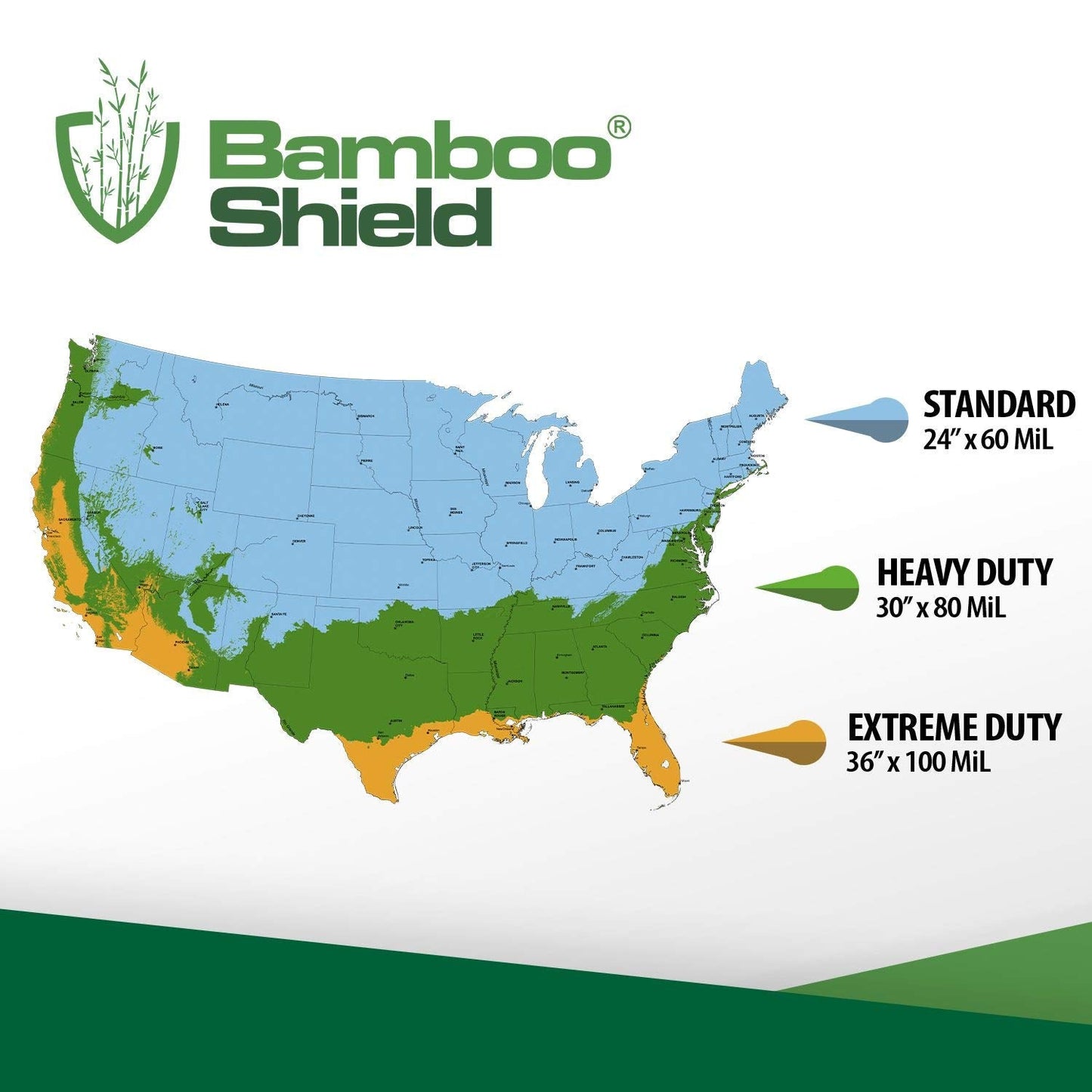 Bamboo Shield - 25 feet Long x 30 inch x 80 mil - Bamboo Root Barrier/Water Barrier