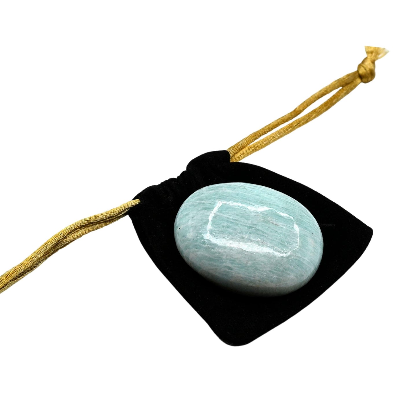 Amazing Gemstone Amazonite Crystals and Healing Stones - Large Palm Stone Crystals Piedra - Crystal for Good Luck, Balanced Positive Energy, Meditation - Unique Stocking Stuffers, Gifts for Women, Men