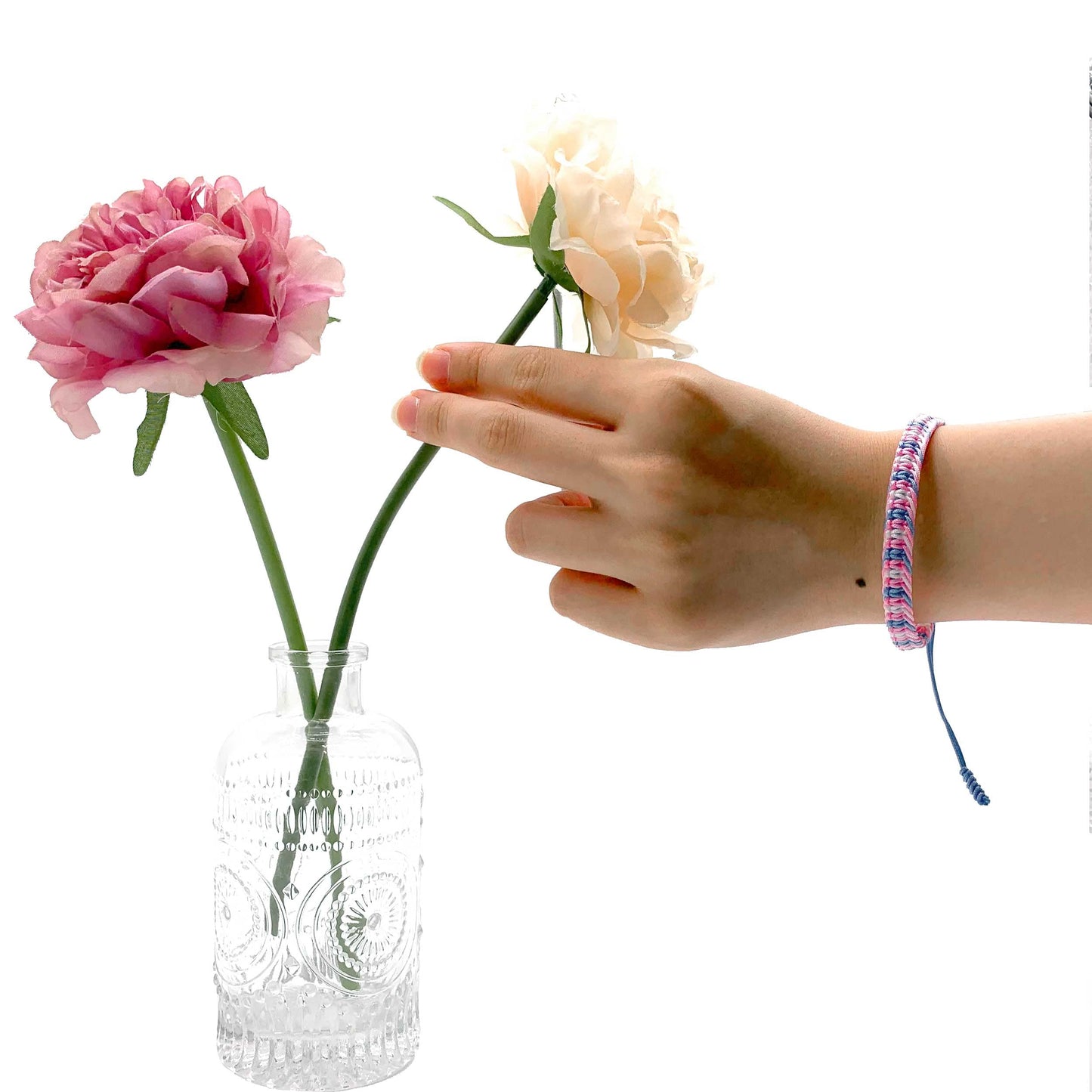 LAMIBEE Transgender Pride Bracelet, Trans Flag, LGBTQA+ Proud Love Tibetan Wrist Wrap, Surfer String Bracelet, Amulet and Boho Rope Bangles for Women Men Him Her (Transgender)