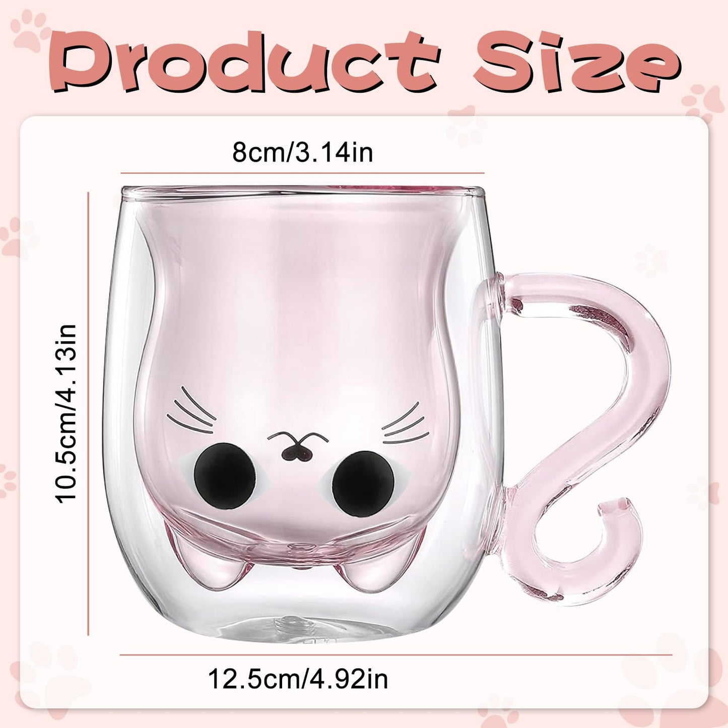 Cat Mug Gifts Set, Birthday Gifts for Women Her Mom, Christmas Presents for Women, Valentines Mothers Day Cat Lovers Presents Idea for Sister Wife Grandma Female Teacher Friend Coworker (Pink)
