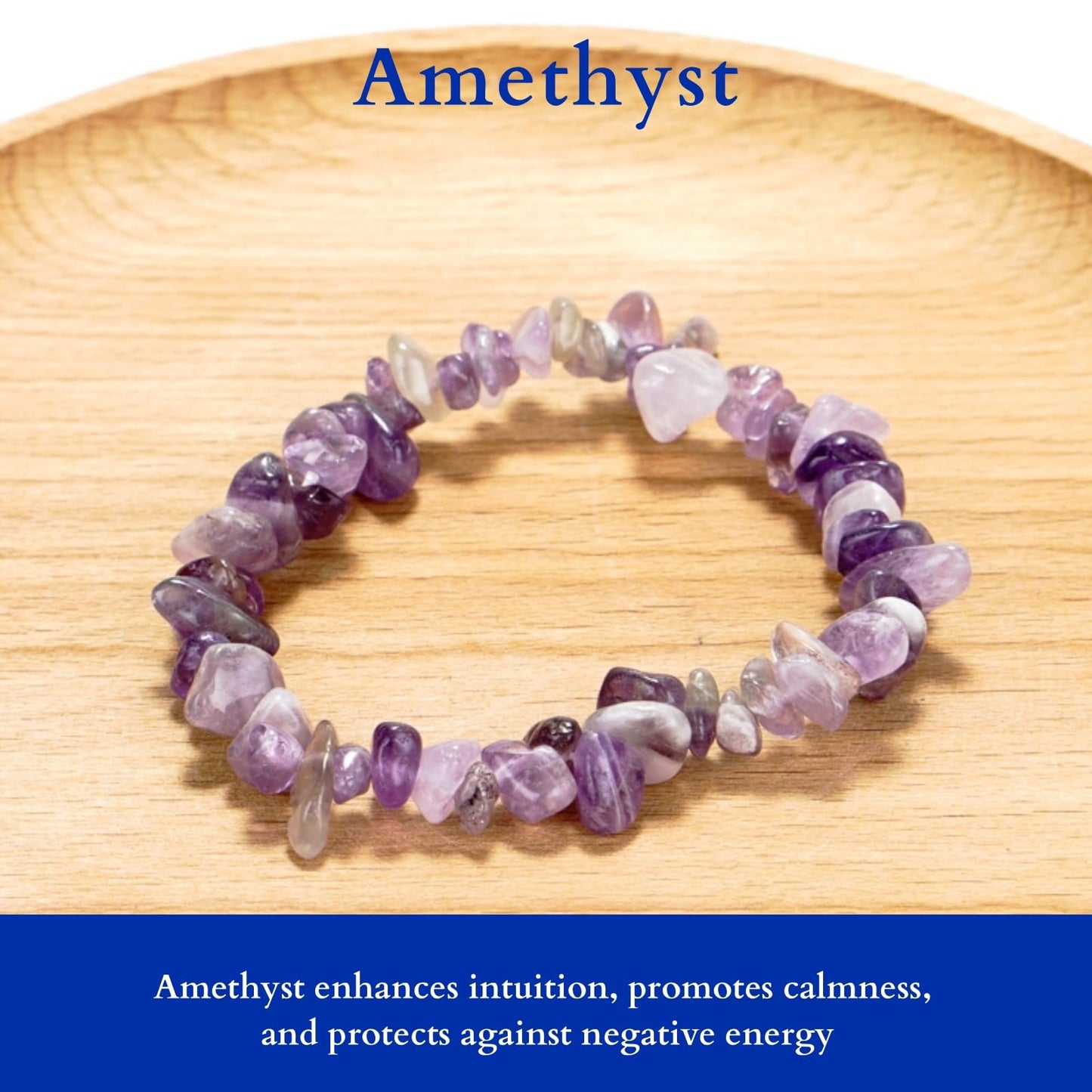 Herxion Amethyst Bracelet for Women - Natural Purple Gemstone Raw Irregular Chips Beads Stretch Healing Crystal Bracelets- Stone of Wisdom, Emotional Balance & Energy Guardian