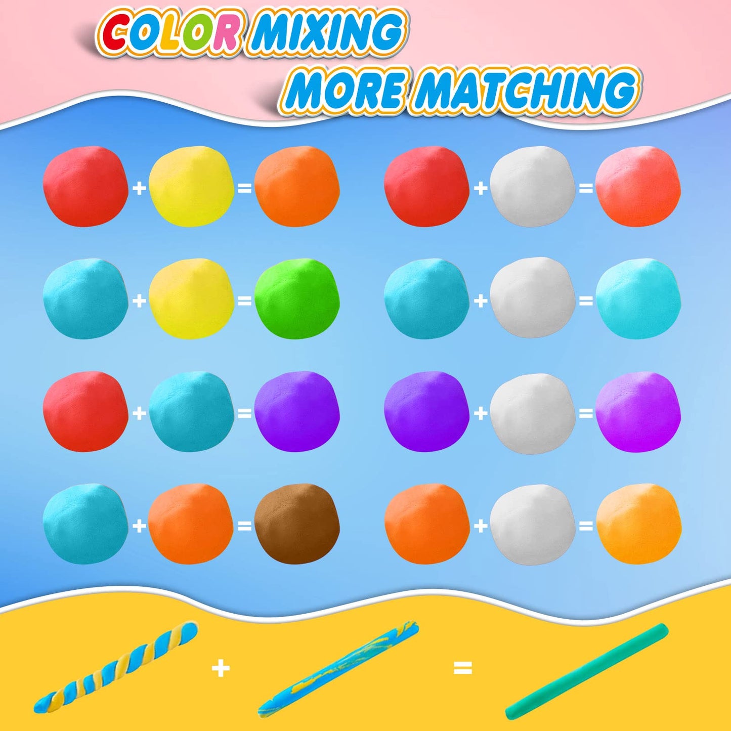 Magic Clay - Air Dry Clay 108 Colors, Modeling Clay for Kids with Tools, Soft & Ultra Light, Toys Gifts for Age 3 4 5 6 7 8+ Years Old Boys Girls Kids