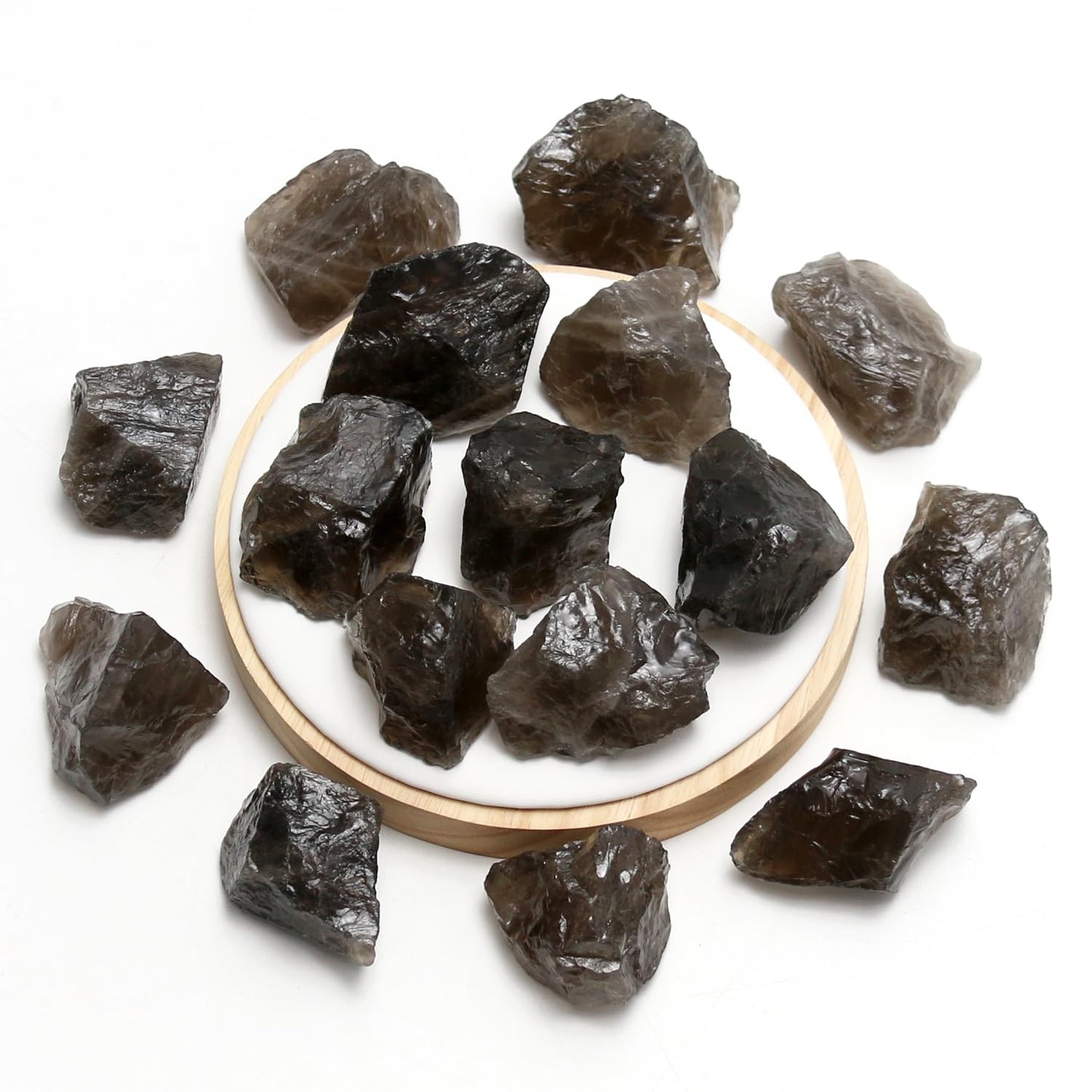 Smoky Quartz Crystals, Bulk Crystals, Crystals and Healing Stones, Rocks for Tumbling, Amathesis Crystal, Raw Crystals Bulk, Calcite Crystal for Decoration, Wicca, Reiki, Chakra and Energy(1LB)