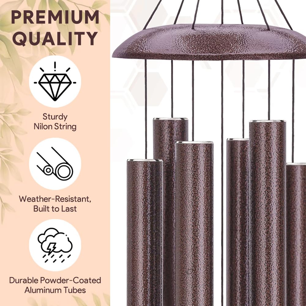 Extrabily Sympathy Wind Chimes, Personalized Dragonfly Wind Chimes for Loss of Loved One, Commemorative Sympathy Gifts for Funeral, in Memory of Dad/Mom 36inch (Produced in USA)