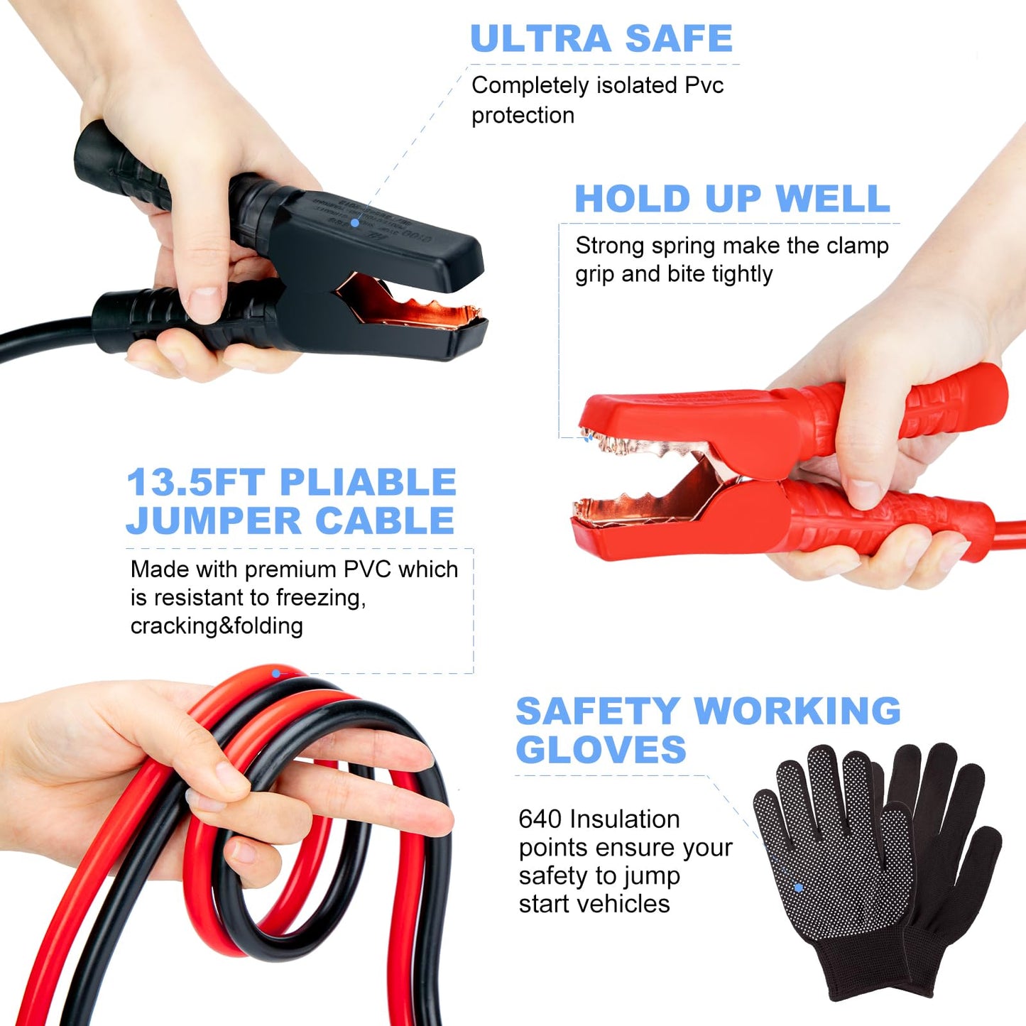 AUTODECO Roadside Car Emergency Kit - 136Pcs Premium Heavy Duty Car Safety Kit Emergency Kits for car