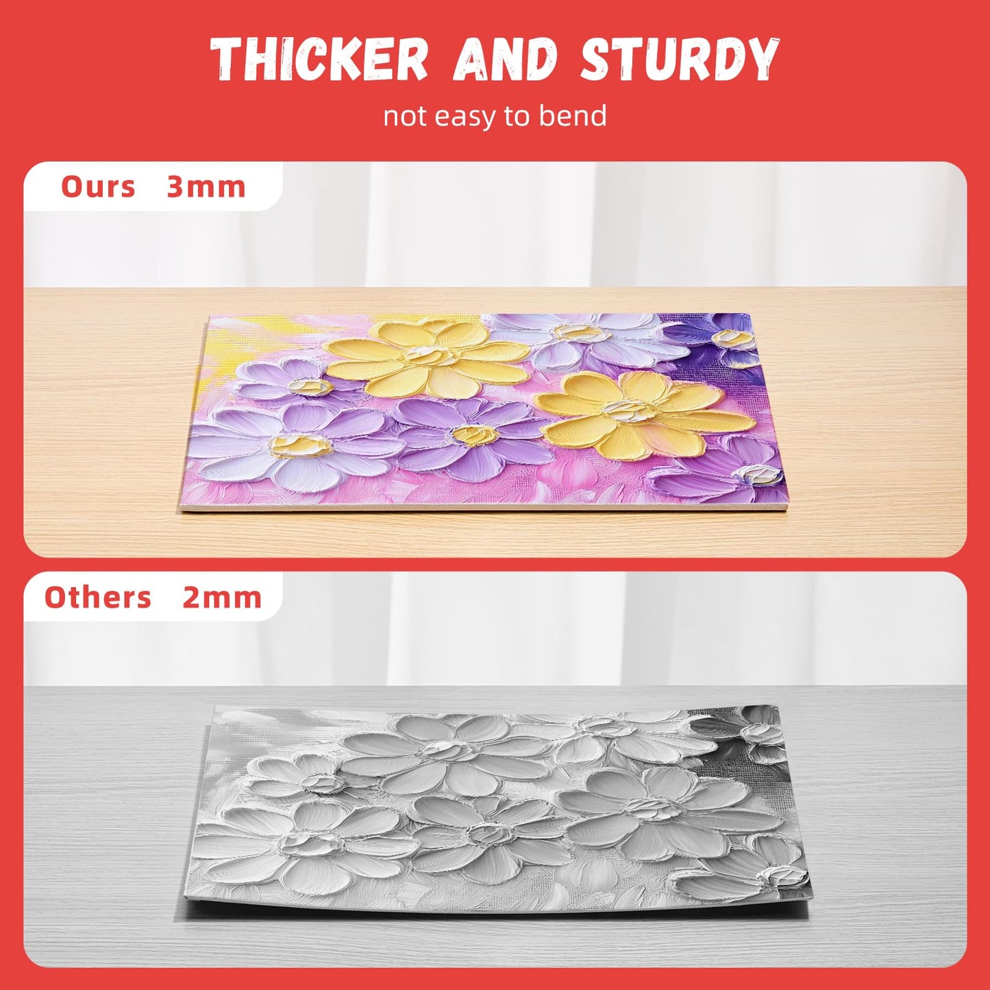 Simetufy Canvas Boards for Painting 52 Pack 8 x 10 Inch Blank Flat Canvas Panels 100% Cotton Pre-Primed for Acrylic & Oil Paint, Art Supplies for Kids & Adults