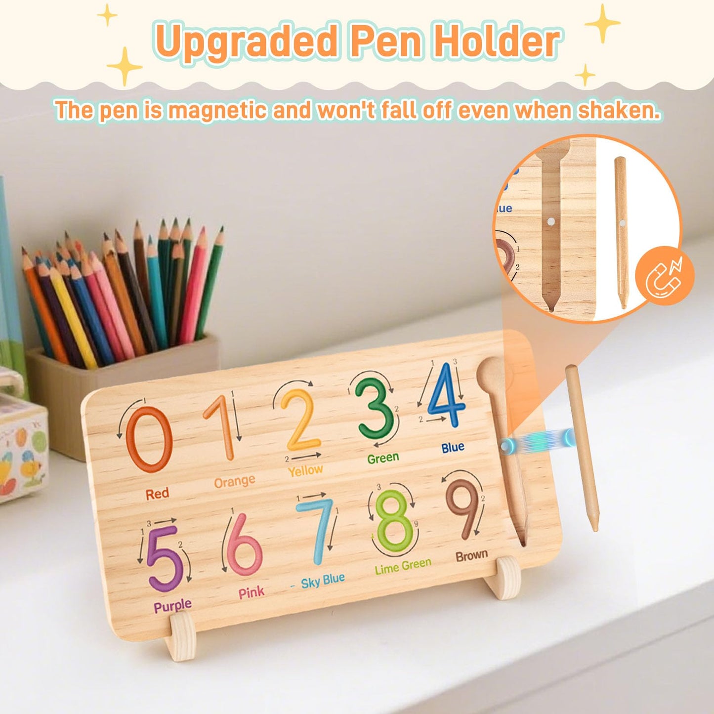 LovesTown Preschool Learning Toys, Educational Math Manipulatives Finger Counting Blocks, Tracing Number for Toddlers, Homeschool Classroom Supplies Birthday Boys Girls Gifts